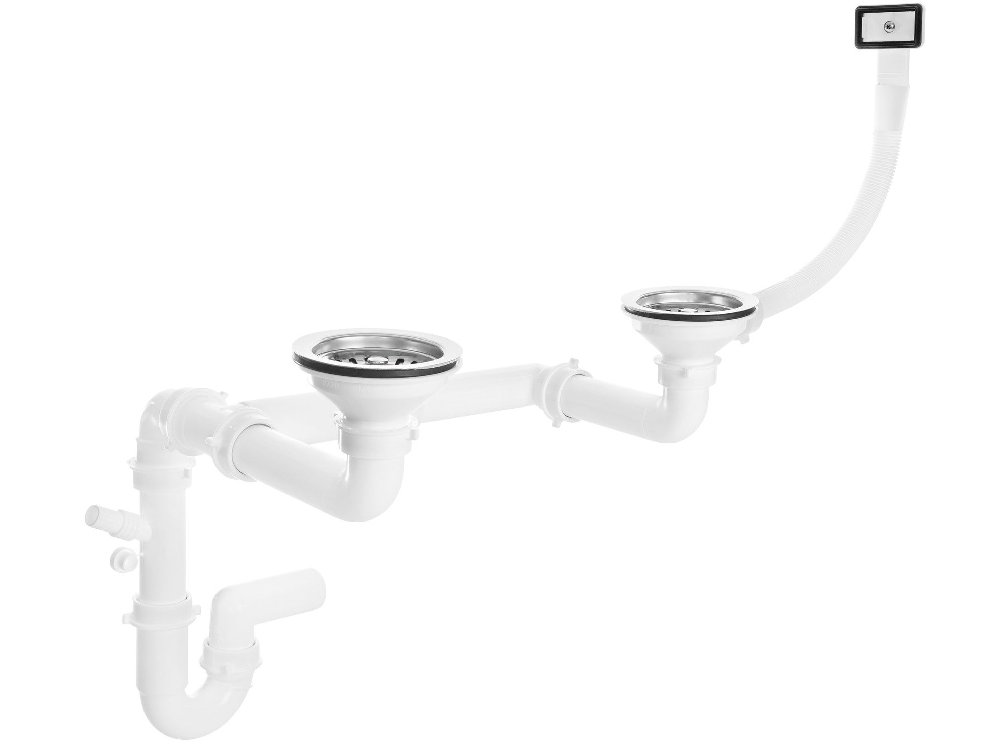 Syfon zlewozmywakowy 2-komorowy 90 mm 1