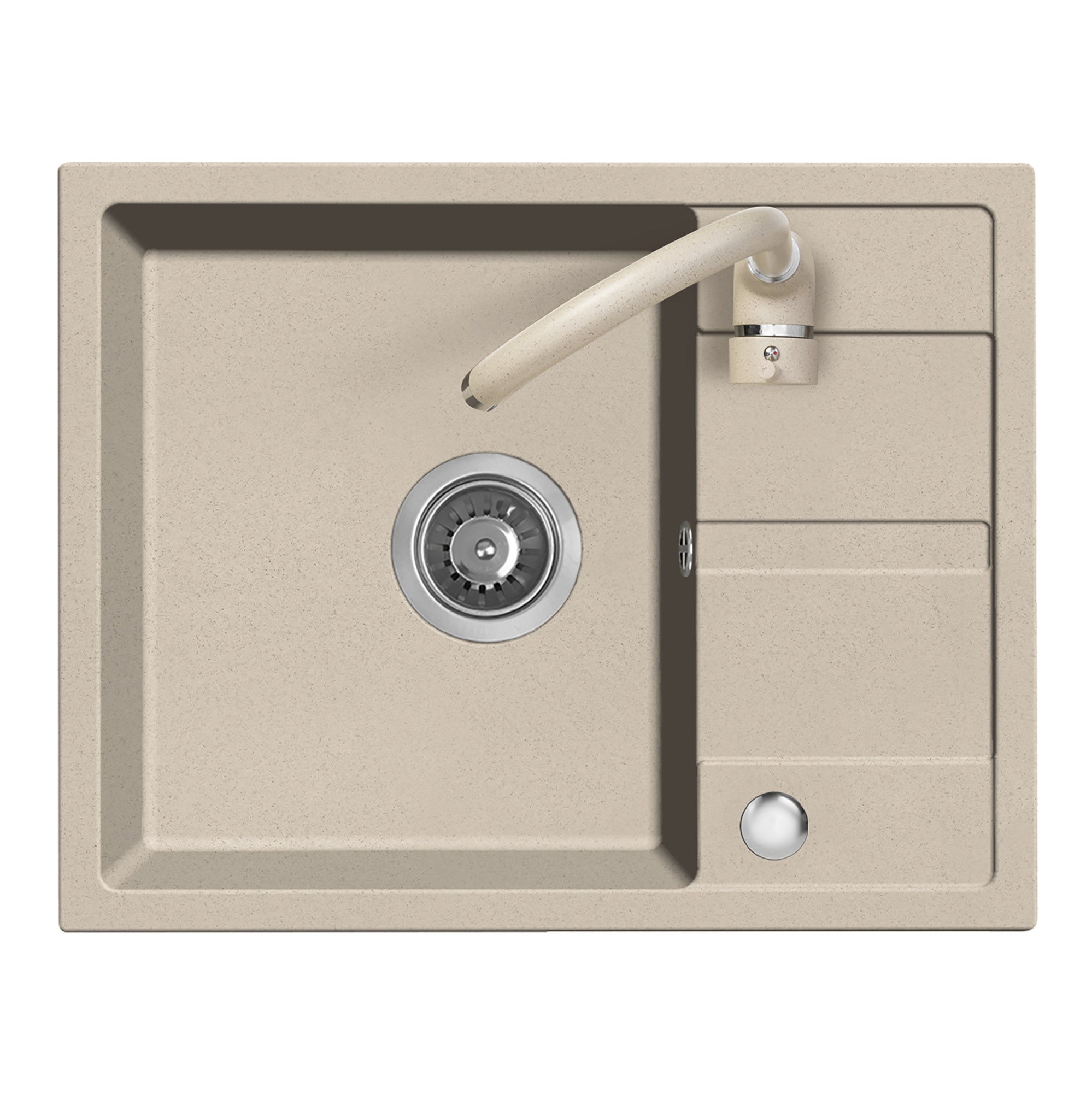Zlewozmywak granitowy Kuchinox Hack 56 x 44 x 17 cm beżowy 1
