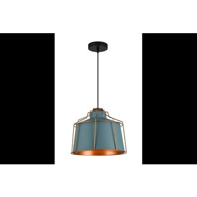 Oprawa sufitowa GOA 1x E27, niebieski, średnica 32cm, materiał metal