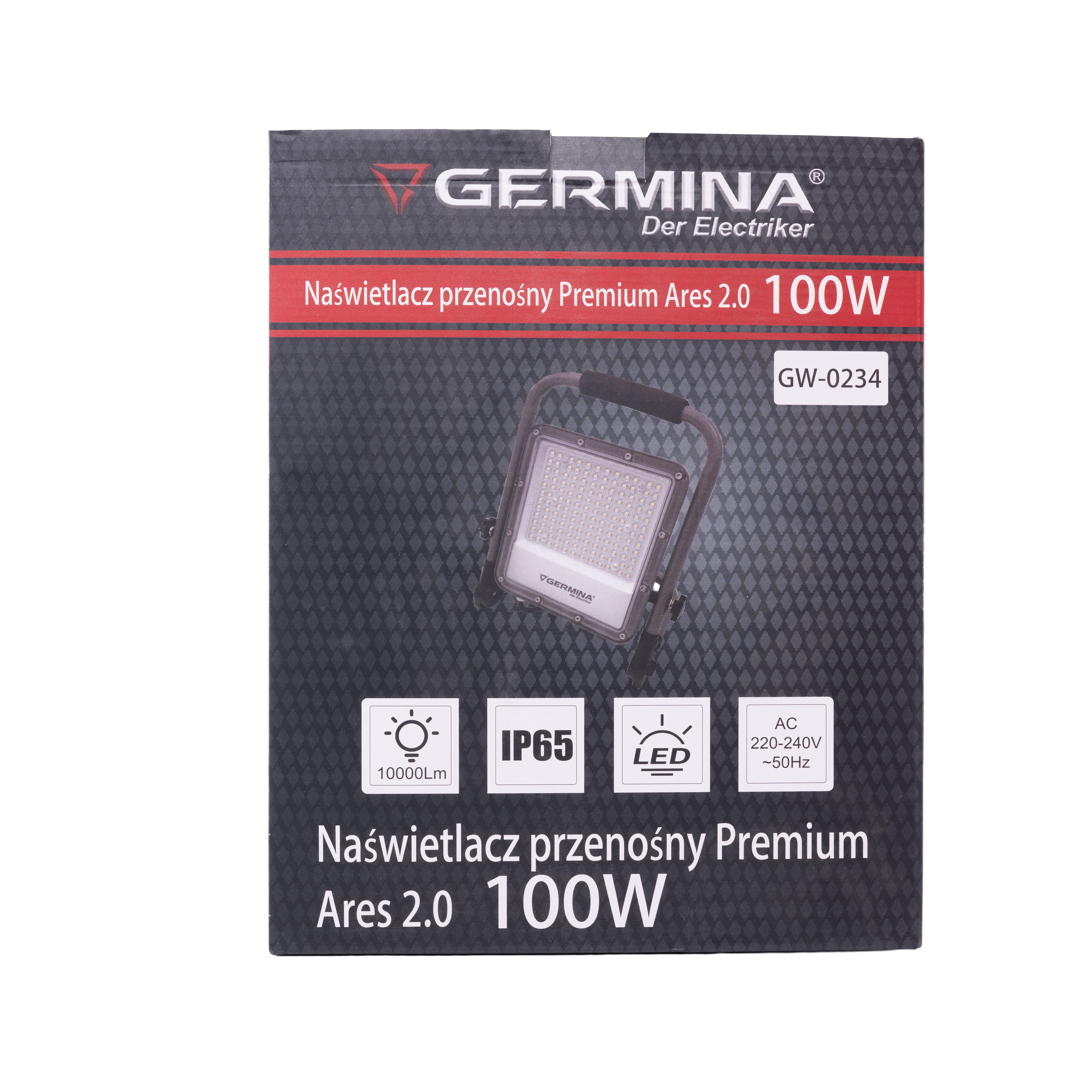 Naświetlac przenośny Ares 100W 10000lm 6000K IP65 4