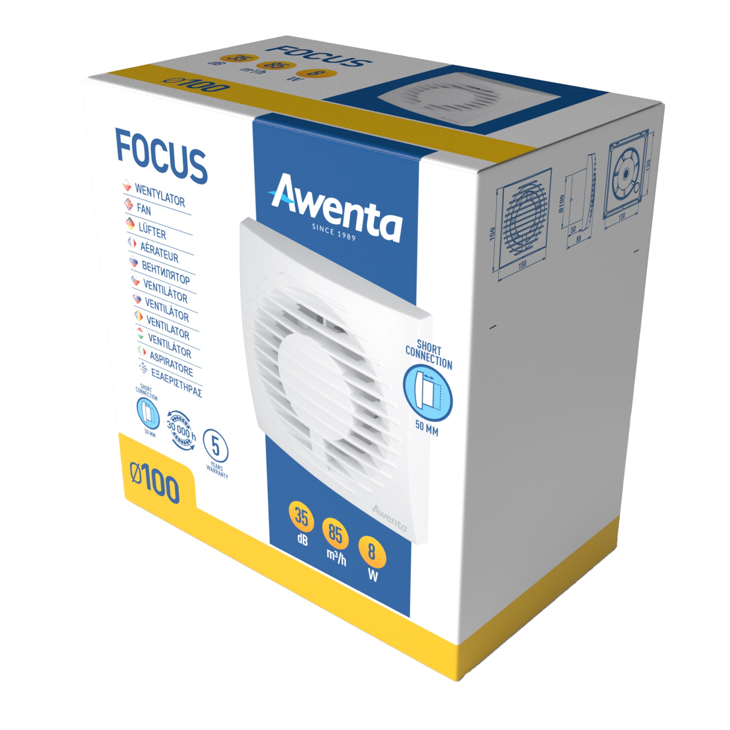 Front do korpusu i ramki Escudo PES100 srebro 1