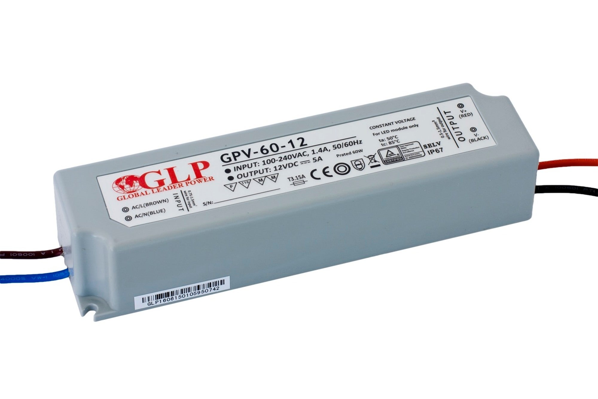 Zasilacz GPV LED 60W 12V IP67 hermetyczny