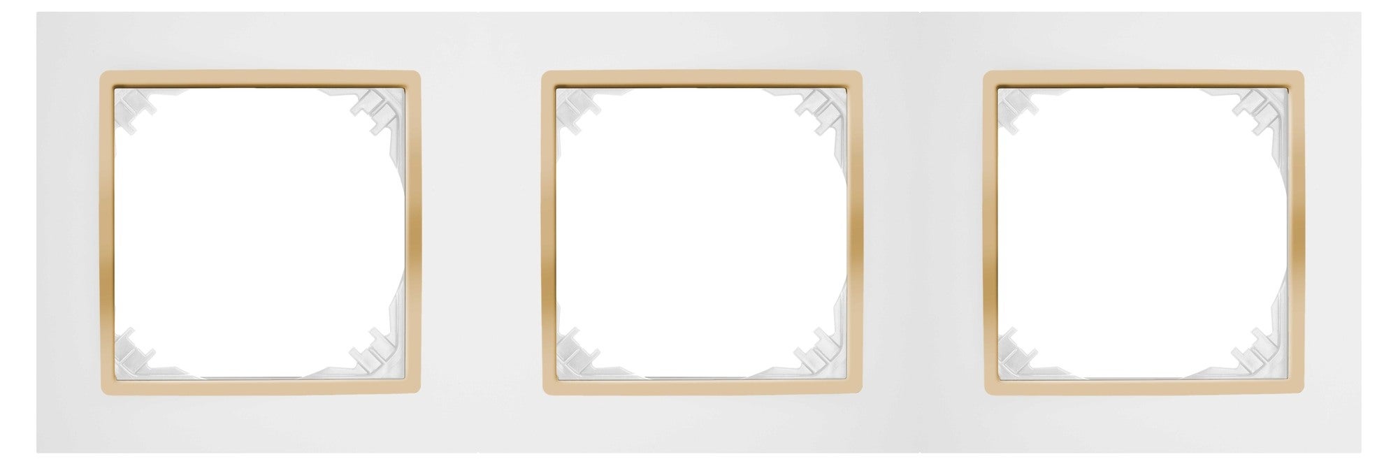 Santra biały/złoty ramka x3