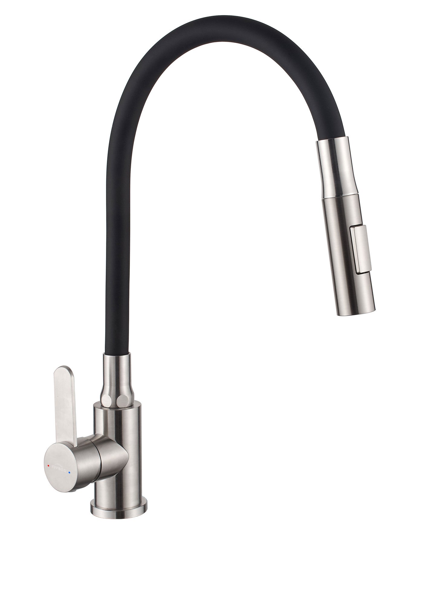Bateria kuchenna Invena Dalis z ruchomą wylewką inox czarna 0