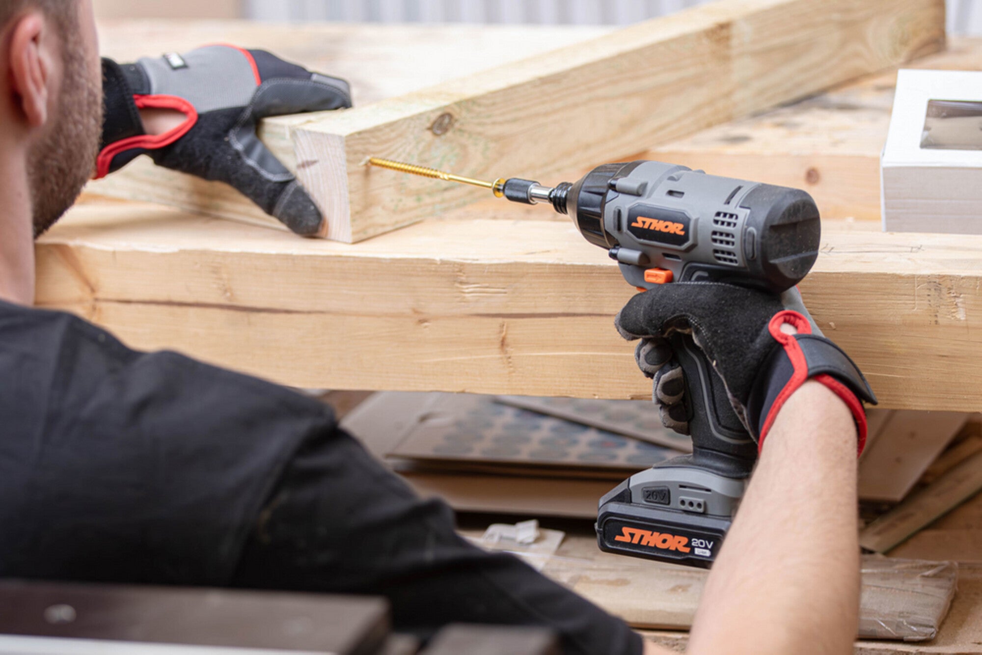 Zakrętarka udarowa 1/4" 20V 78113 Sthor / bez aku 2