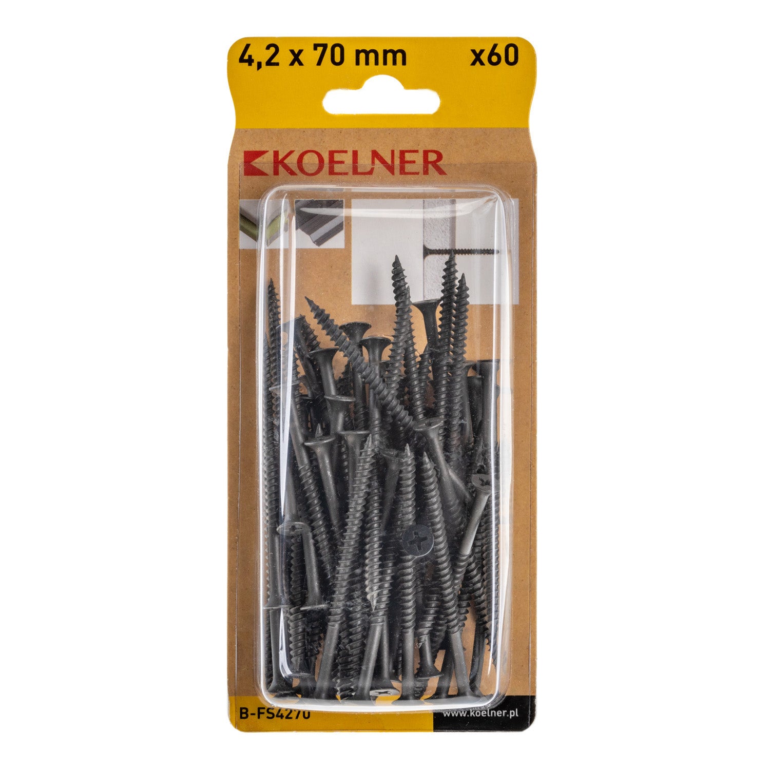 Wkręt do płyt G/K 4.2x70 mm z gwintem do stali (60 szt.) 1