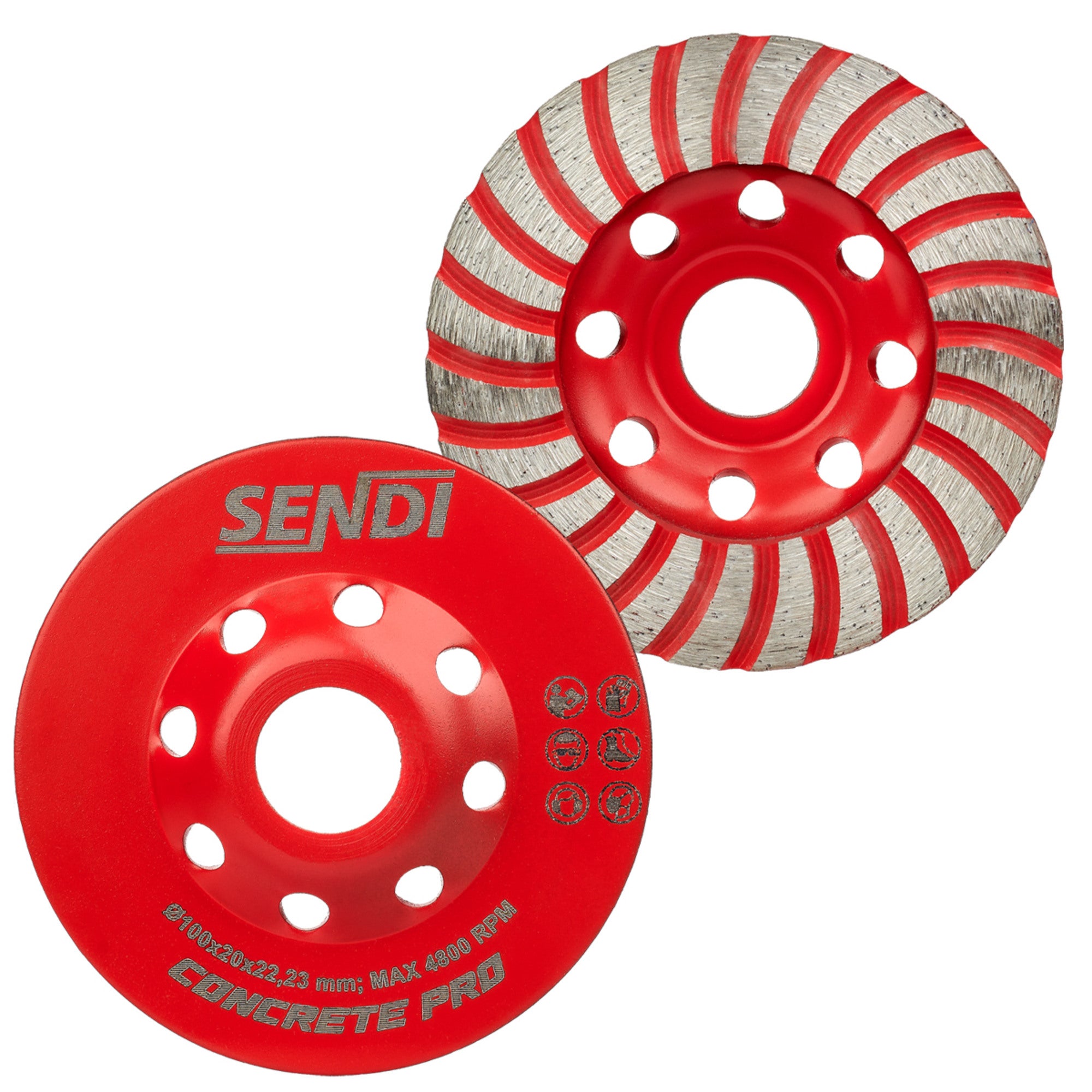 Tarcza diamentowa do szlifowania betonu, 100mm - SENDI 1