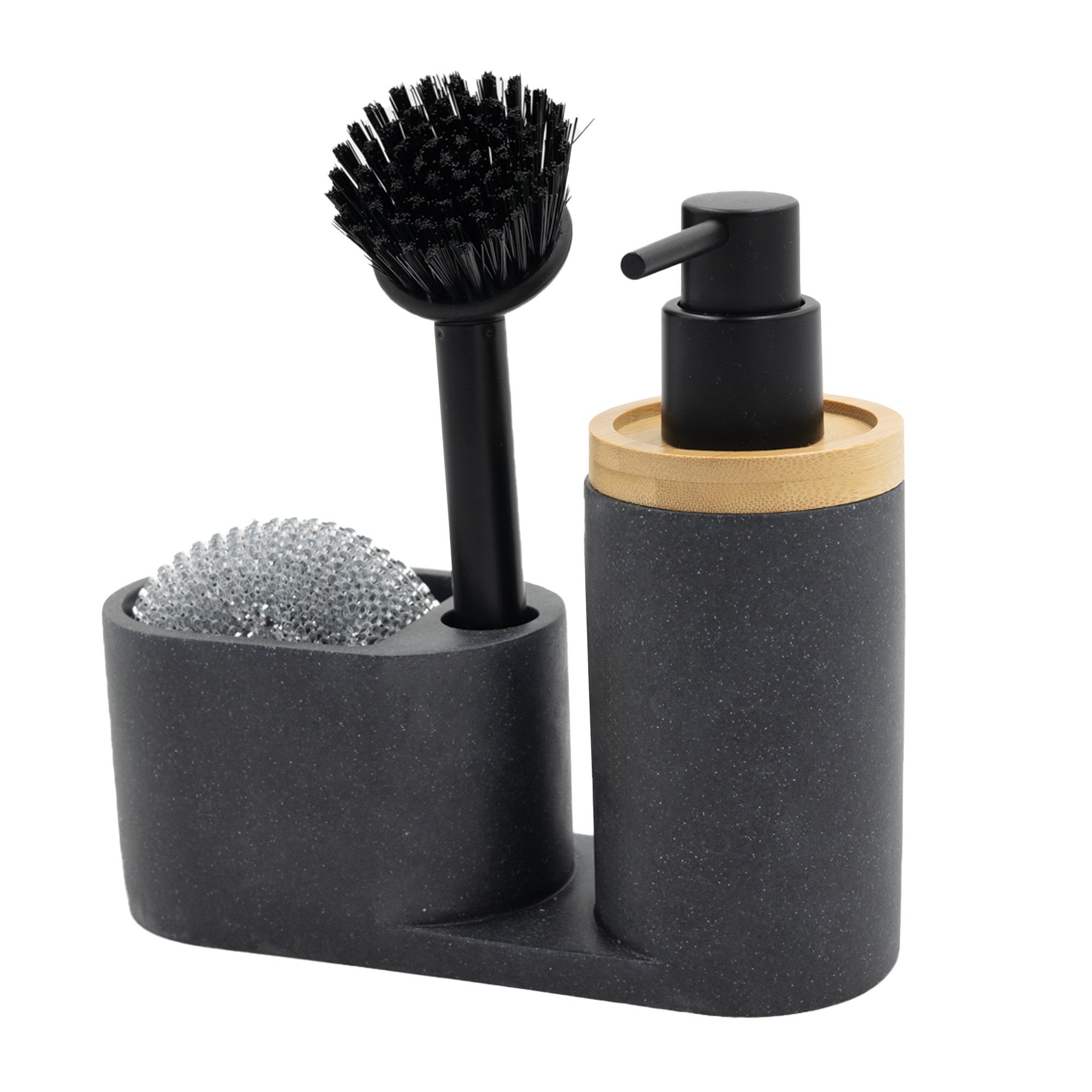 Dozownik na płyn do naczyń 3 w 1 czarny 0