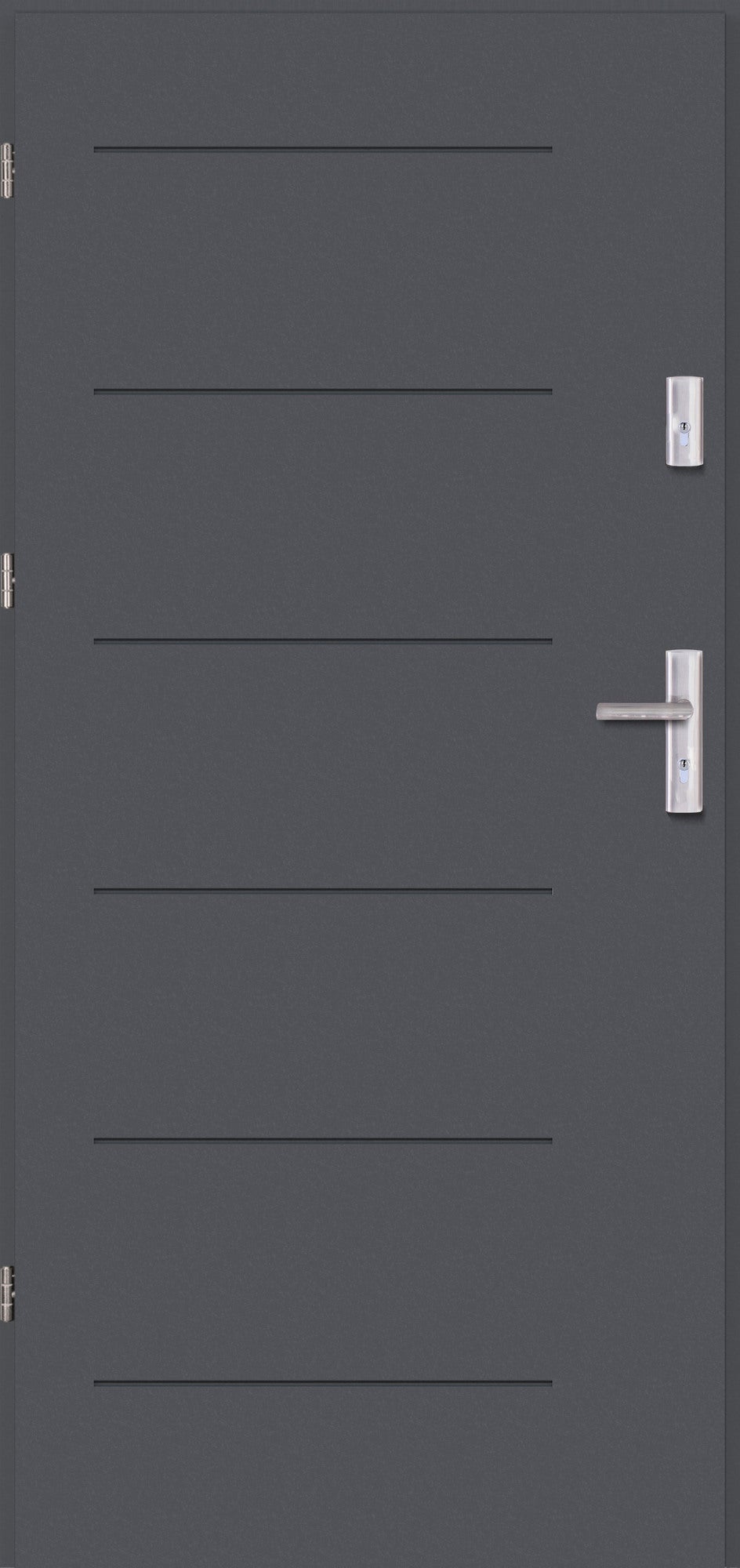 Drzwi wejściowe LINEA 1 90 lewe antracyt