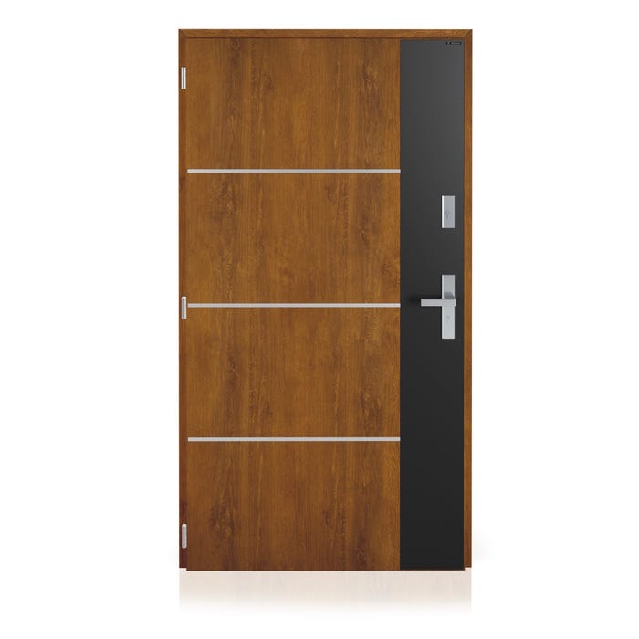 Drzwi zewnętrzne Nex Solid złoty dąb 90 lewe