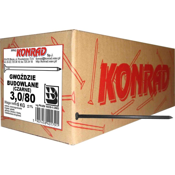 Gwóźdź budowlany 3.0x80 mm (5 kg)