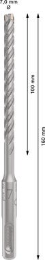 Wiertło SDS-Plus-5X 7x100x160 mm BOSCH 2