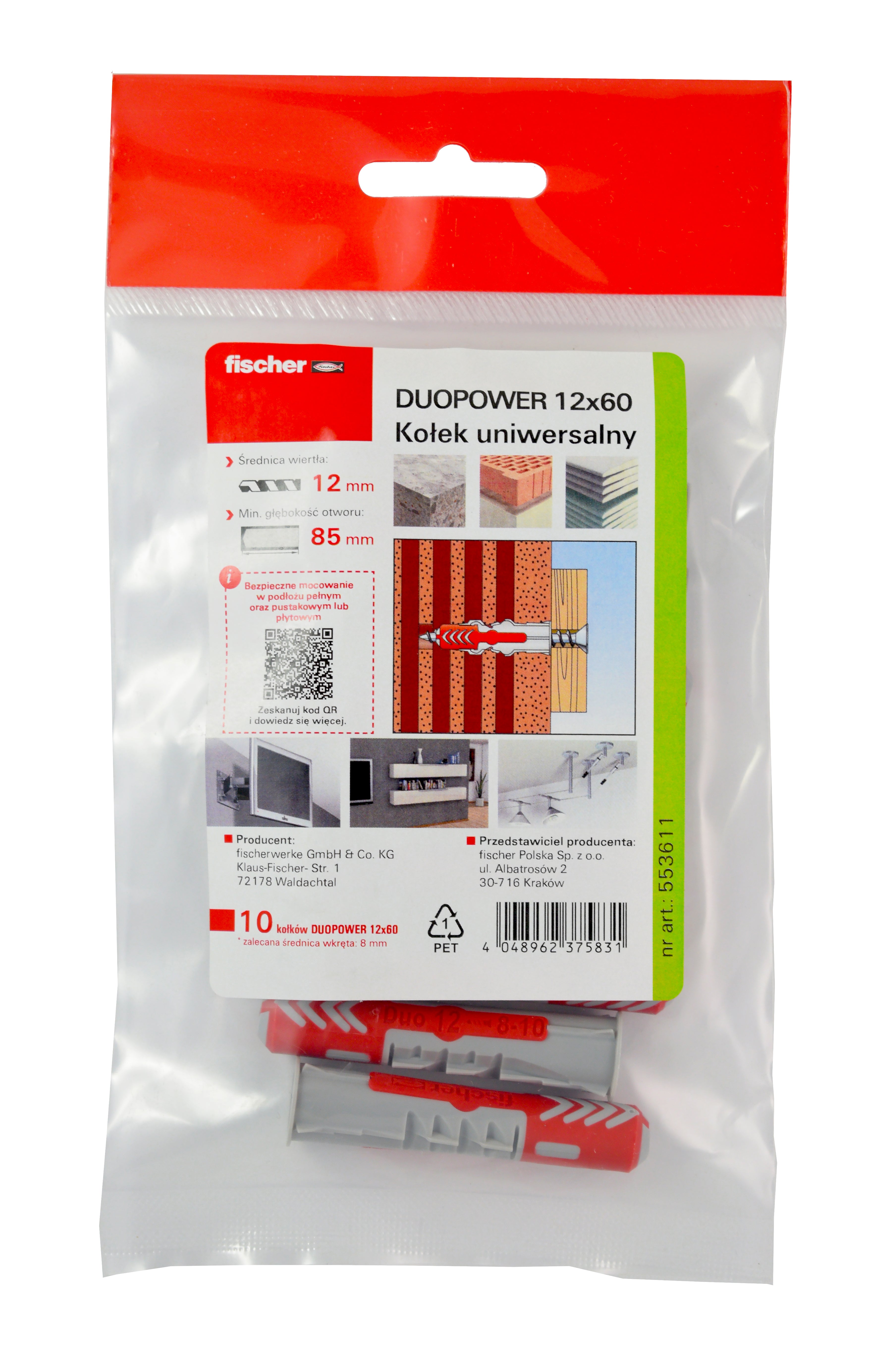 Kołek uniwersalny Duopower 12x60 mm (10 szt.) 1