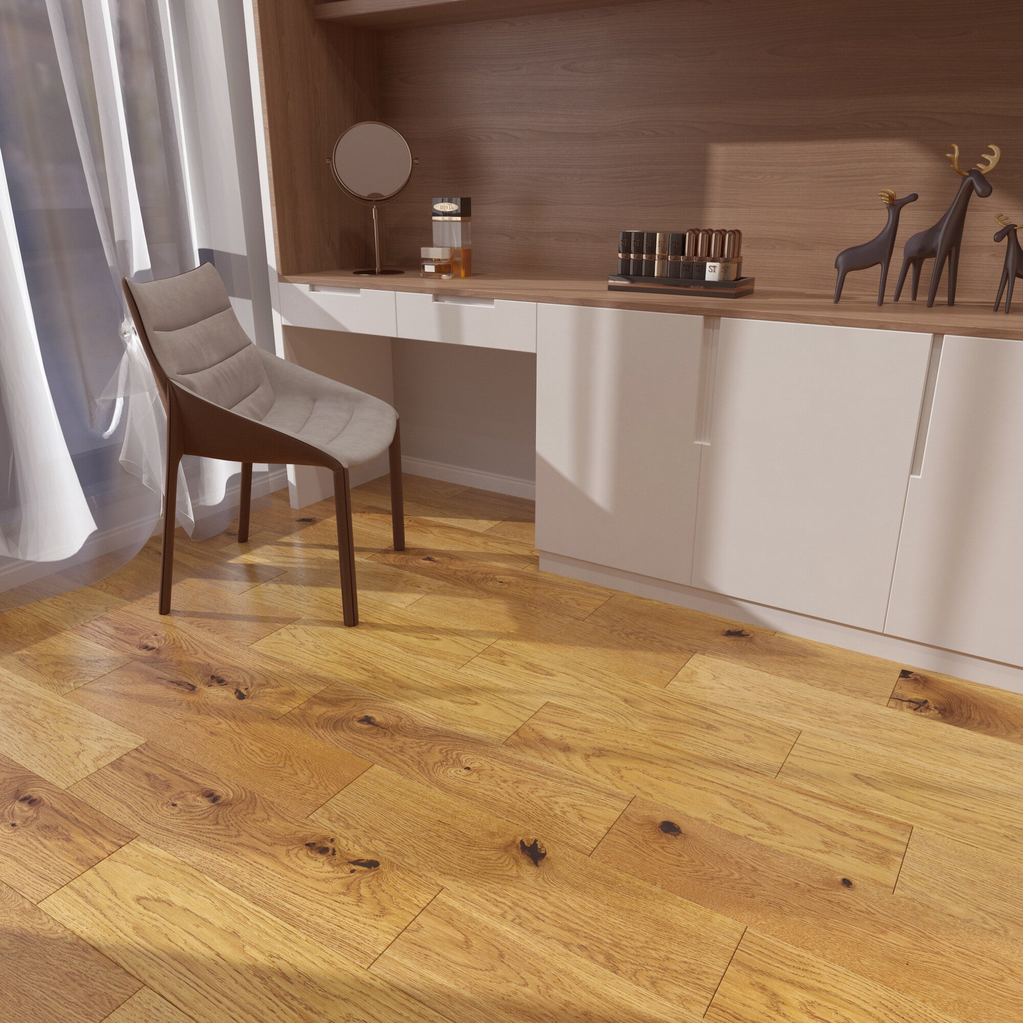 Deska podłogowa Dąb Mat Country 3-warstw. 1-lam. 4V fazowana lakier op.0,91m2 1