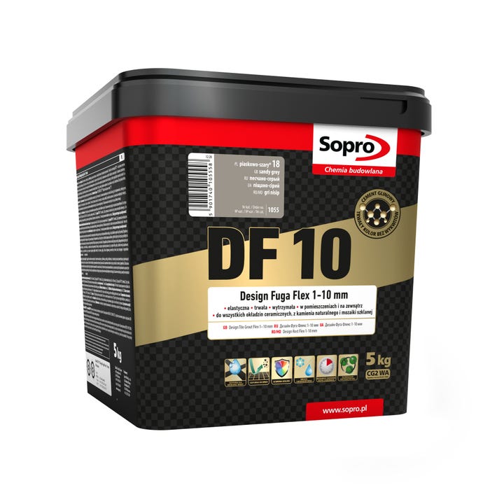 Fuga DF10 Design Flex 18 piaskowo szary 5 kg