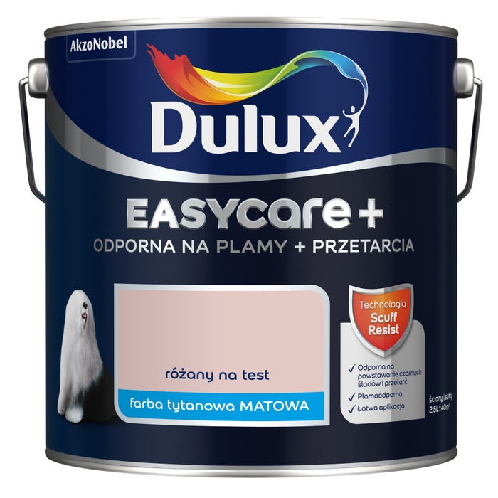 Farba Dulux EasyCare + różany na test 2,5l