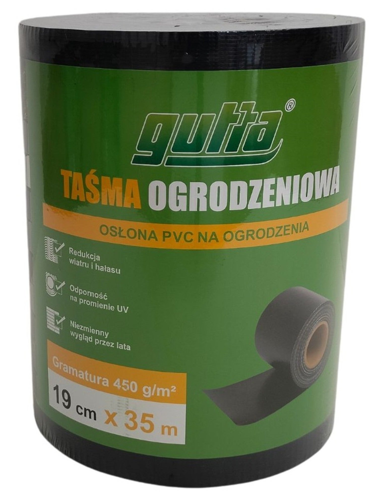 Taśma ogrodzeniowa PVC 450g/m2 antracyt  + 20 klipsów w komplecie