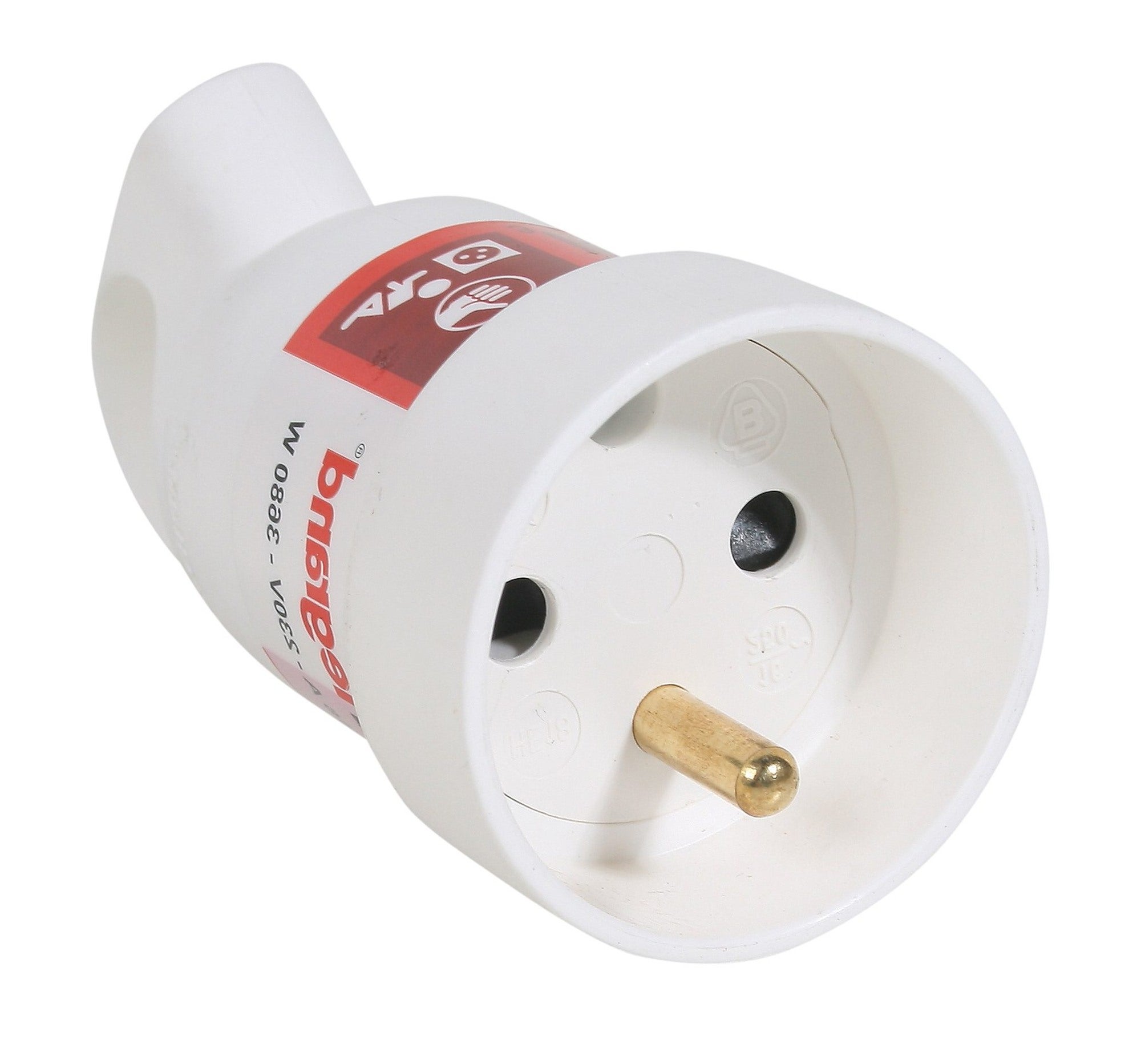 Gniazdo proste 16A z uziemieniem i uchwytem Legrand 0