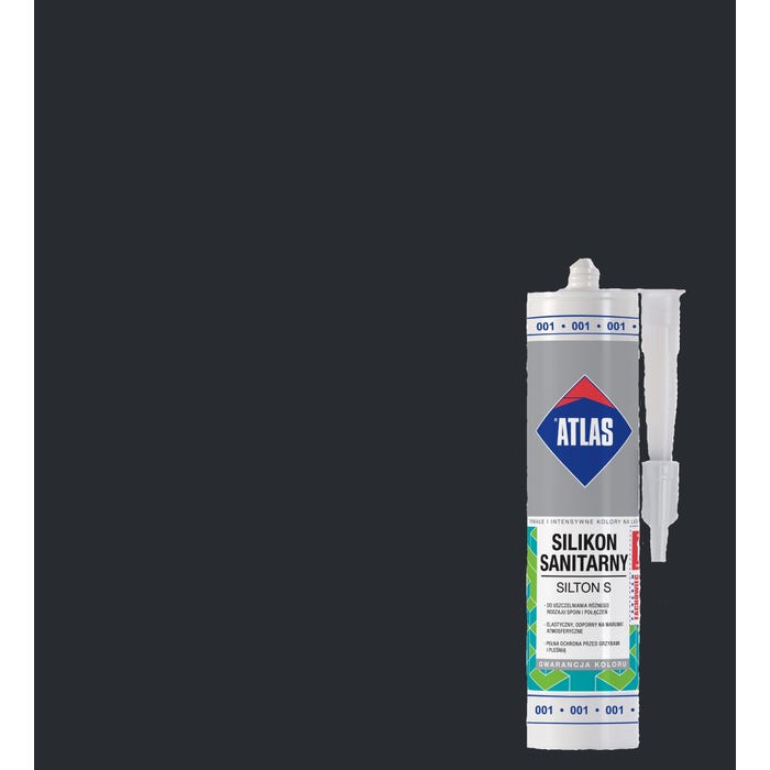 Silikon sanitarny Atlas 037 grafitowy 280 ml