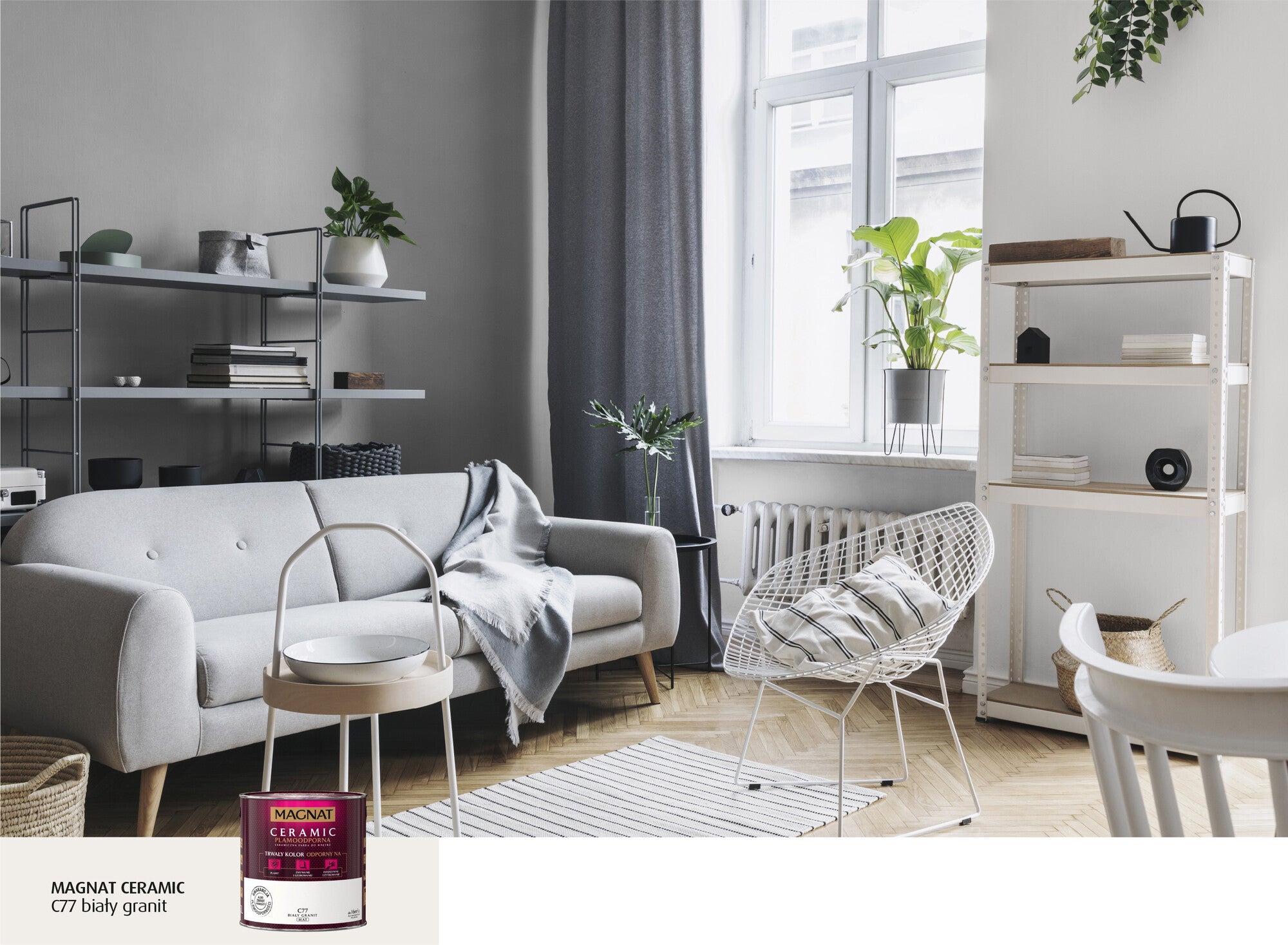 Farba Magnat Ceramic biały granit 2,5l 1