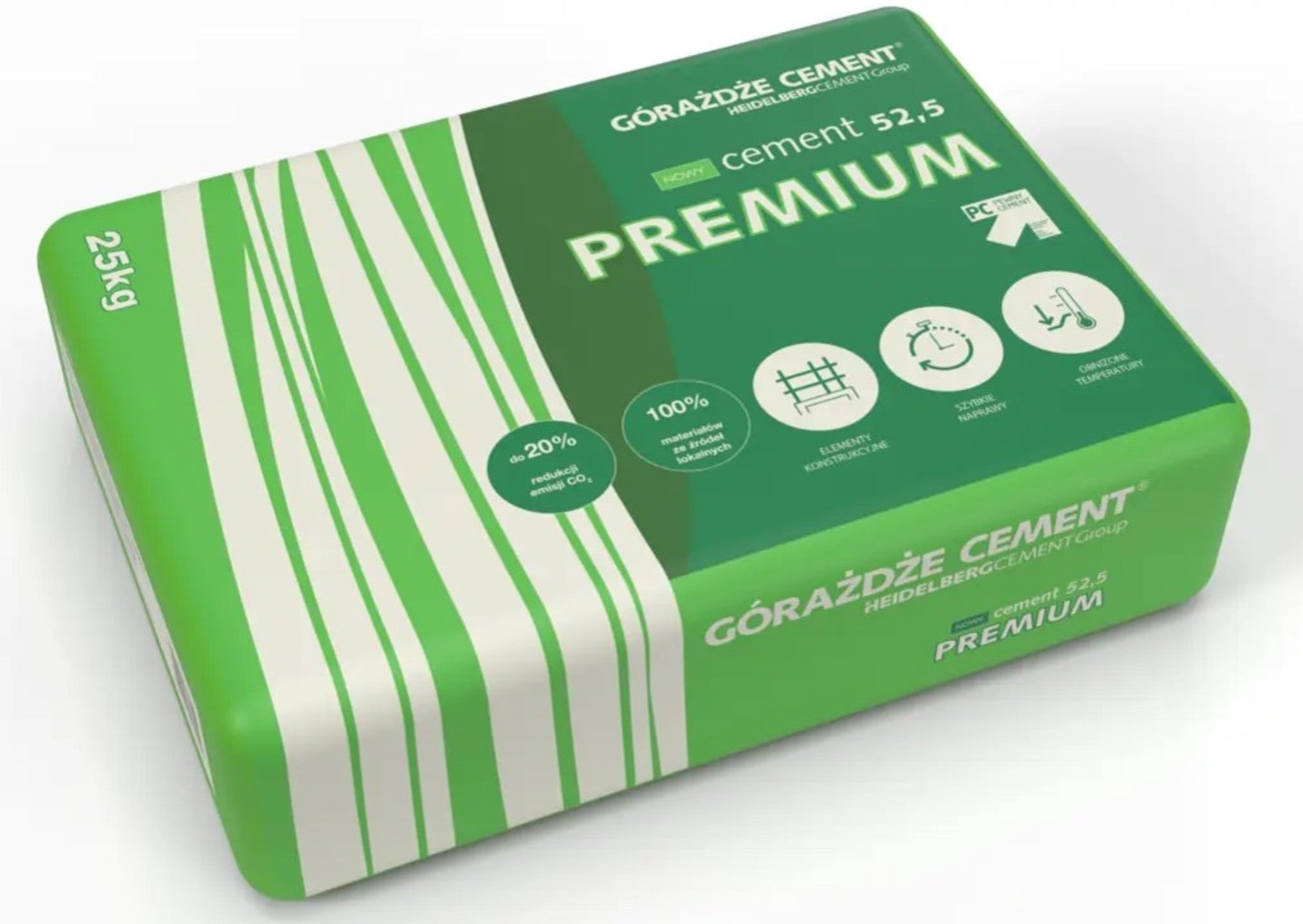 Cement portlandzki Górażdże Premium CEM 52,5N 25 kg 0