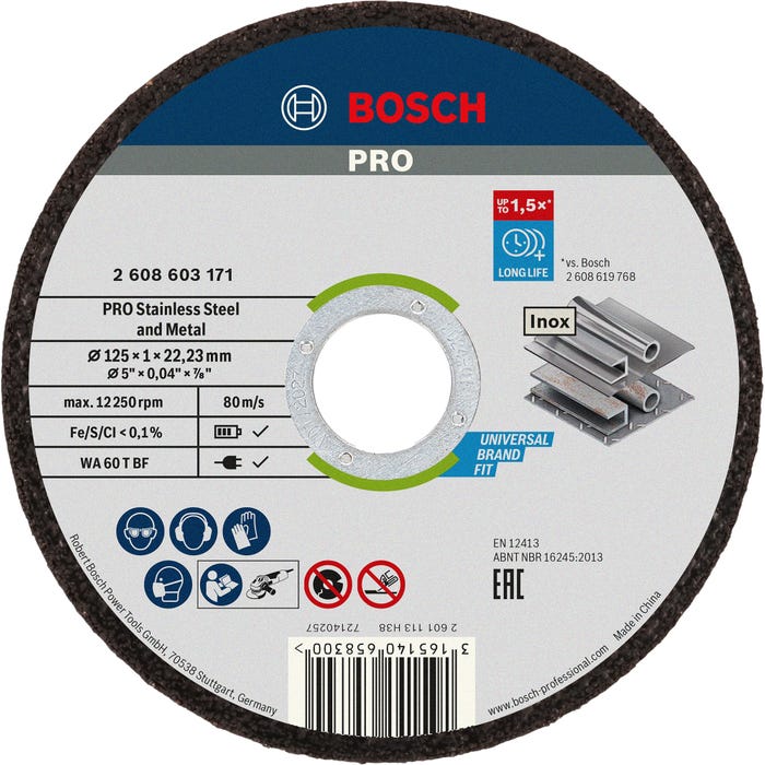 Tarcza do cięcia stali i metalu 125x1x22,23mm - 1szt.