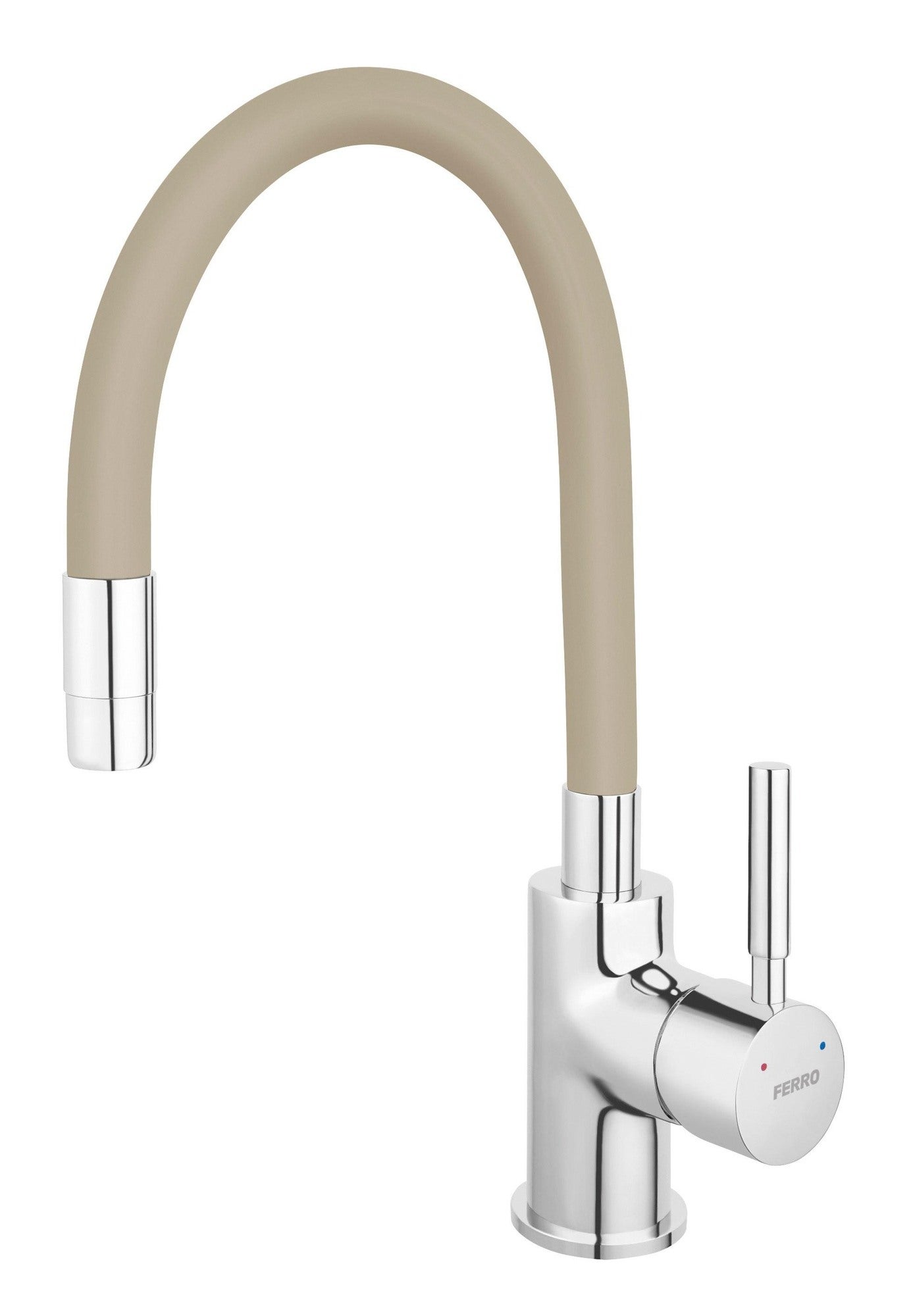 Bateria kuchenna z elastyczną wylewką Ferro Fitness beż