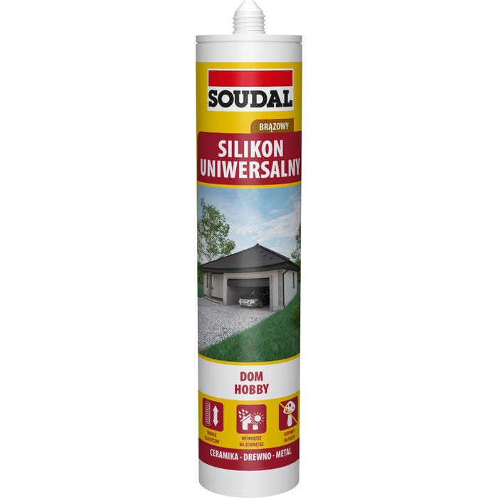 Silikon Soudal brązowy 280ml