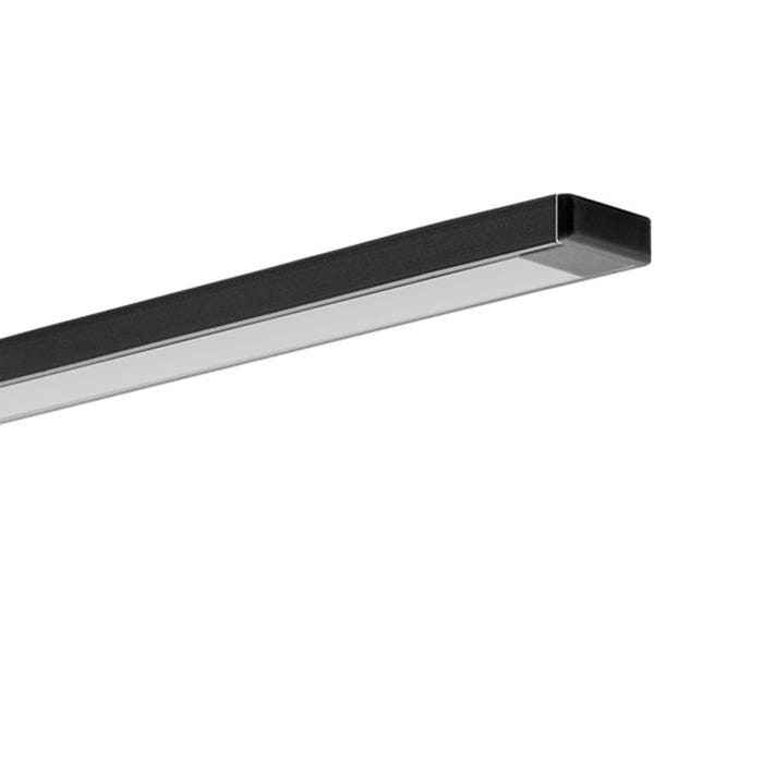 Zestaw profil aluminiowy natynkowy do taśm LED 8-10mm anodowany czarny 2m Micro 6x15mm