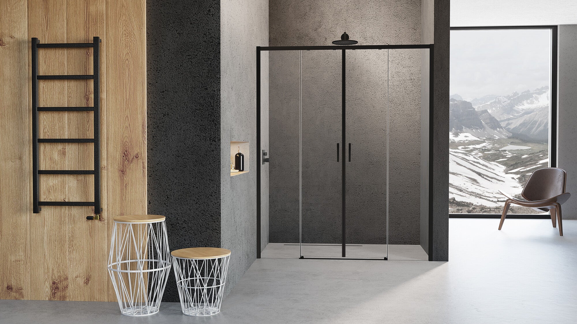 Drzwi przesuwne Kabri Avance Black 130x195 cm 1