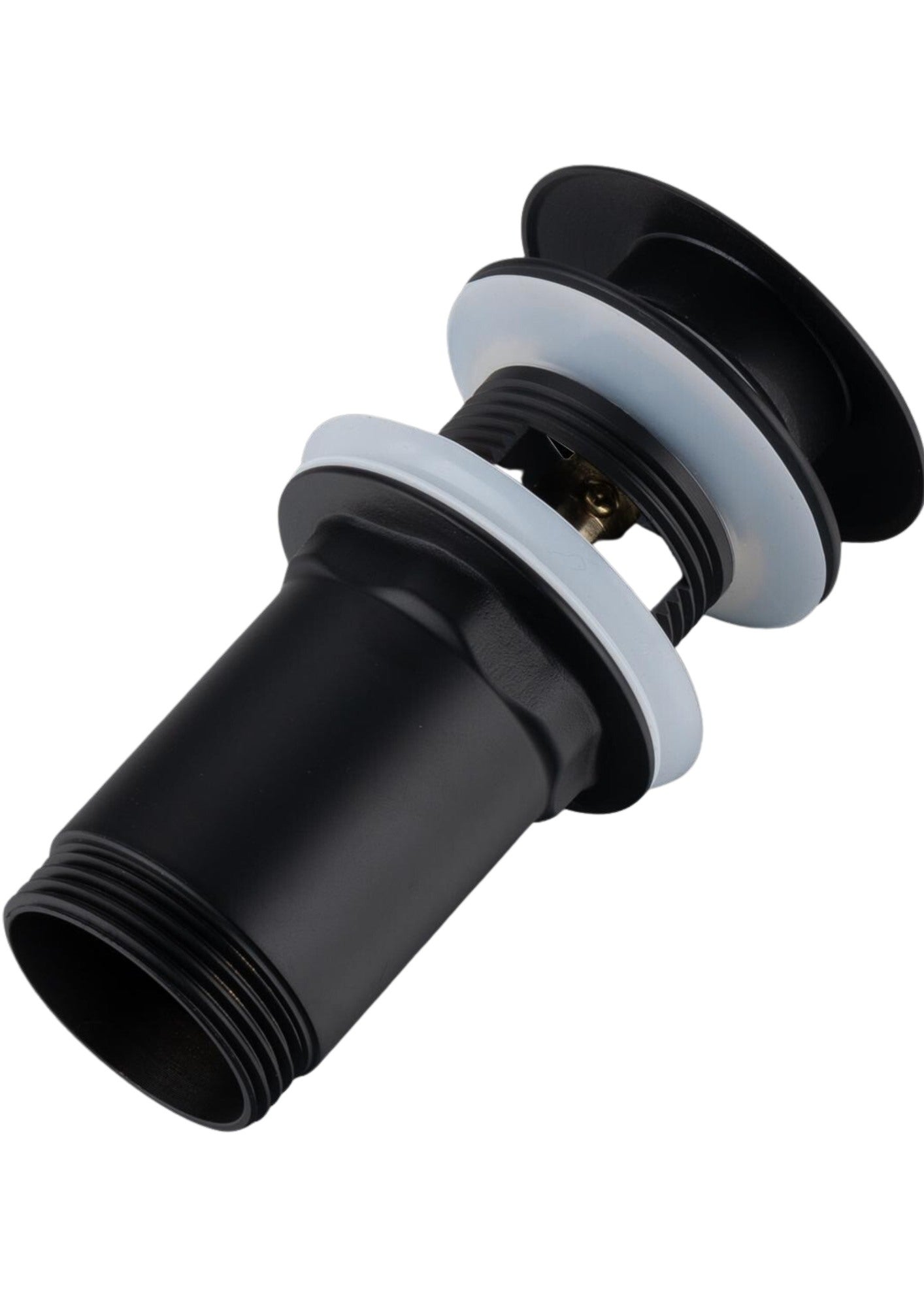 Korek umywalkowy mosiężny klik-klak, z przelewem, czarny 1