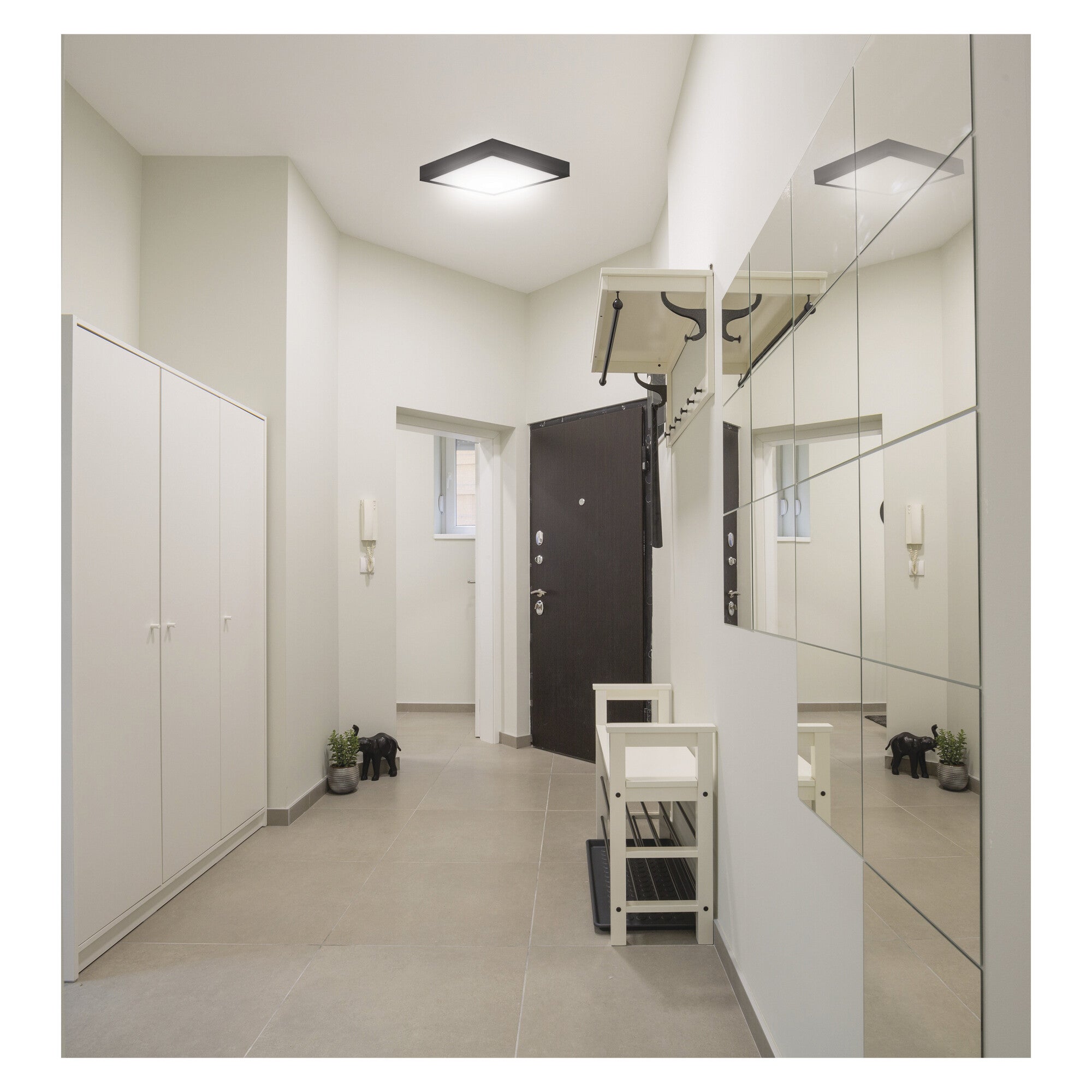 Oprawa natynkowa LED 12,5W, 1100Lm, IP20,3000K, 3500K, 4500K, aluminiowa czarna , kwadrat 2