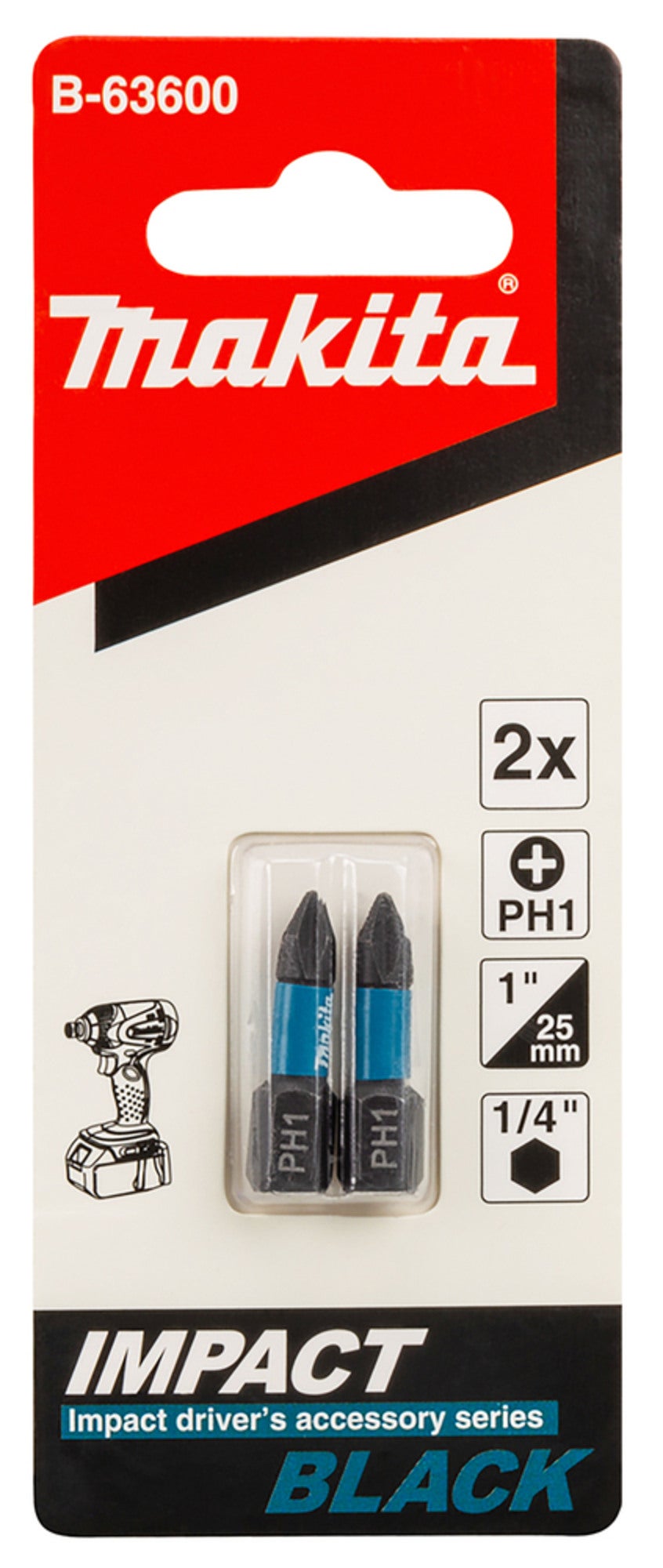 Bit wkrętarkowy Makita PH1-25mm 2.szt