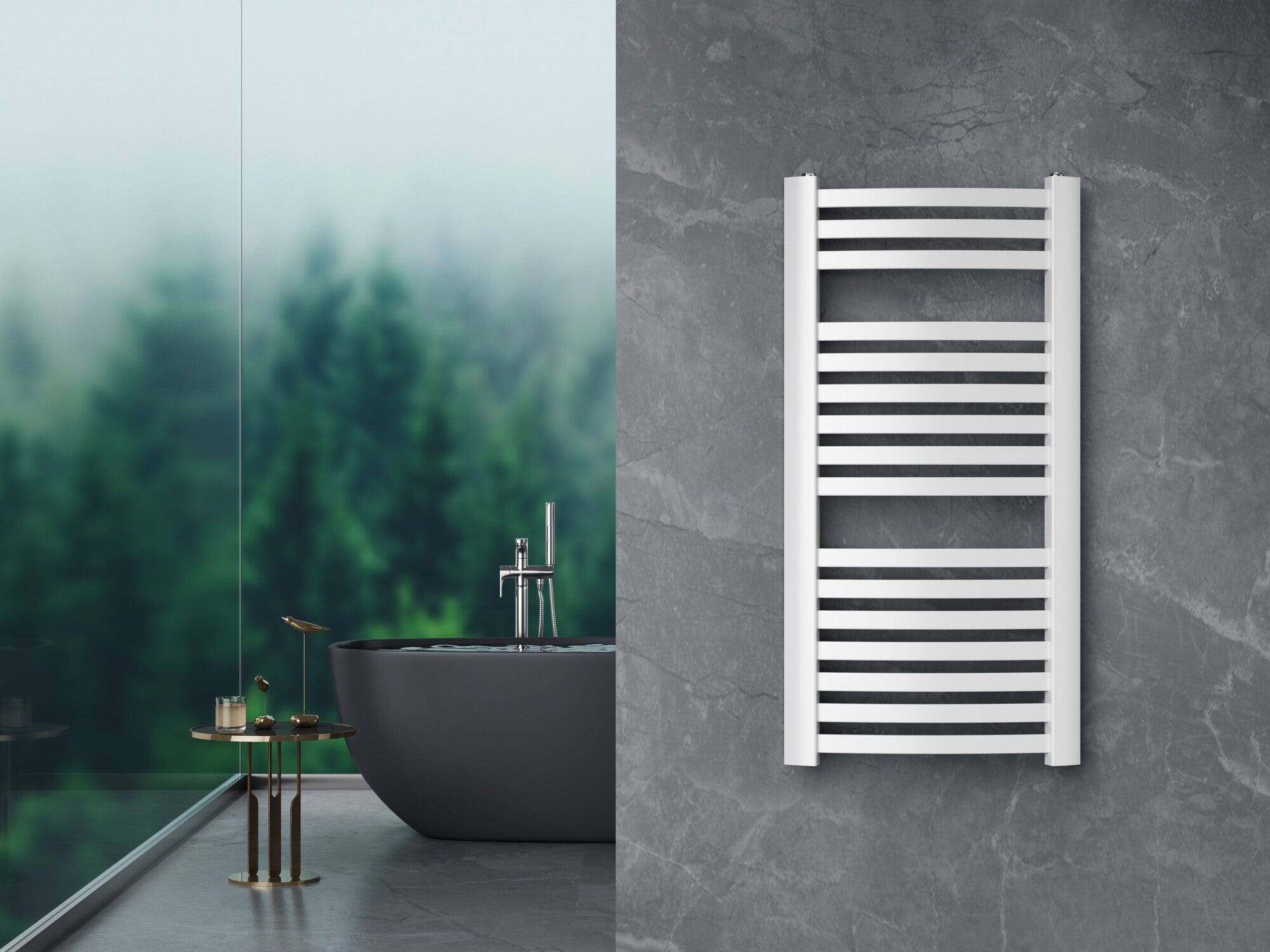 Grzejnik łazienkowy RUBIN 950X480 425W biały 2