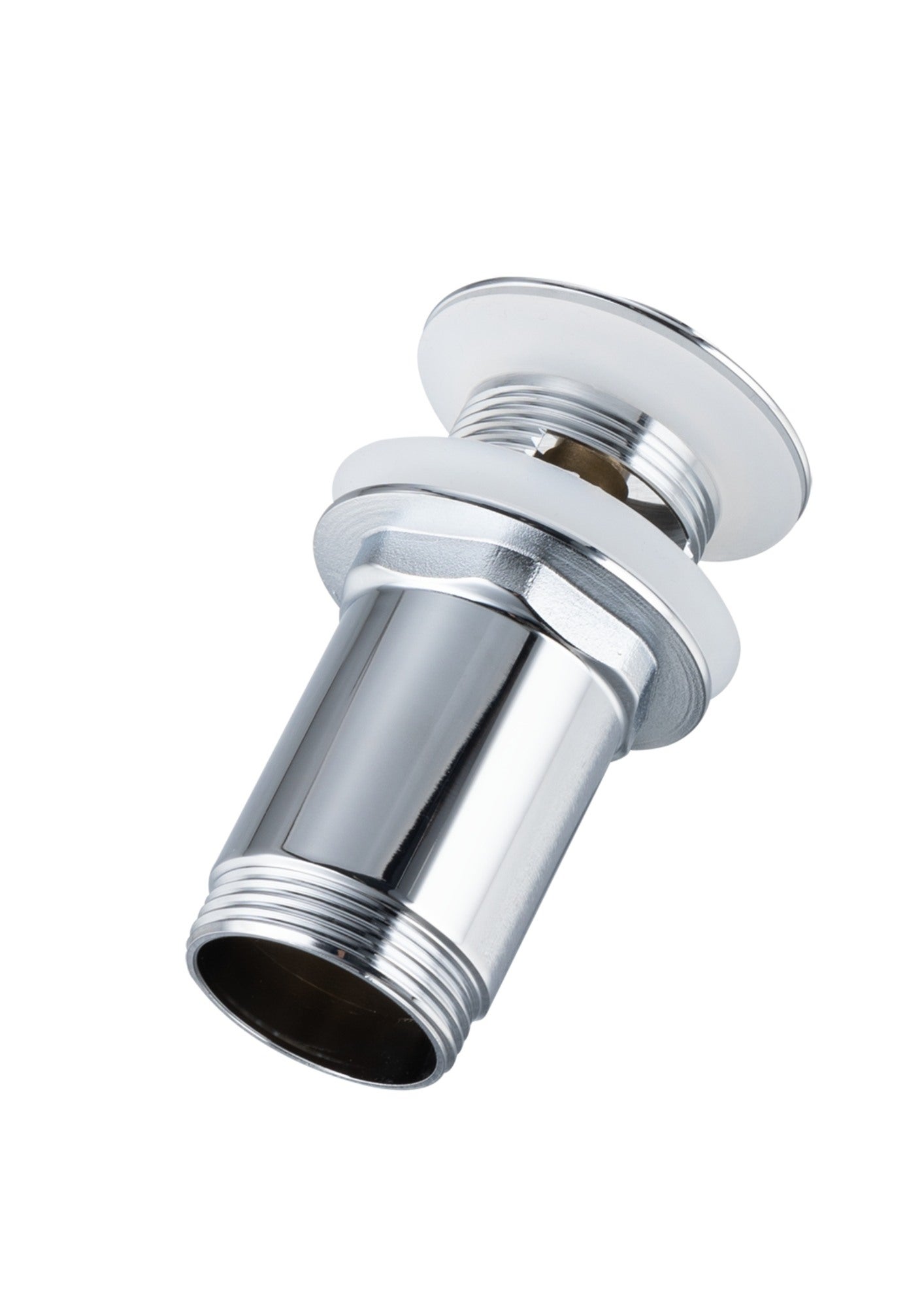 Korek umywalkowy mosiężny klik-klak, z przelewem, chrom 1