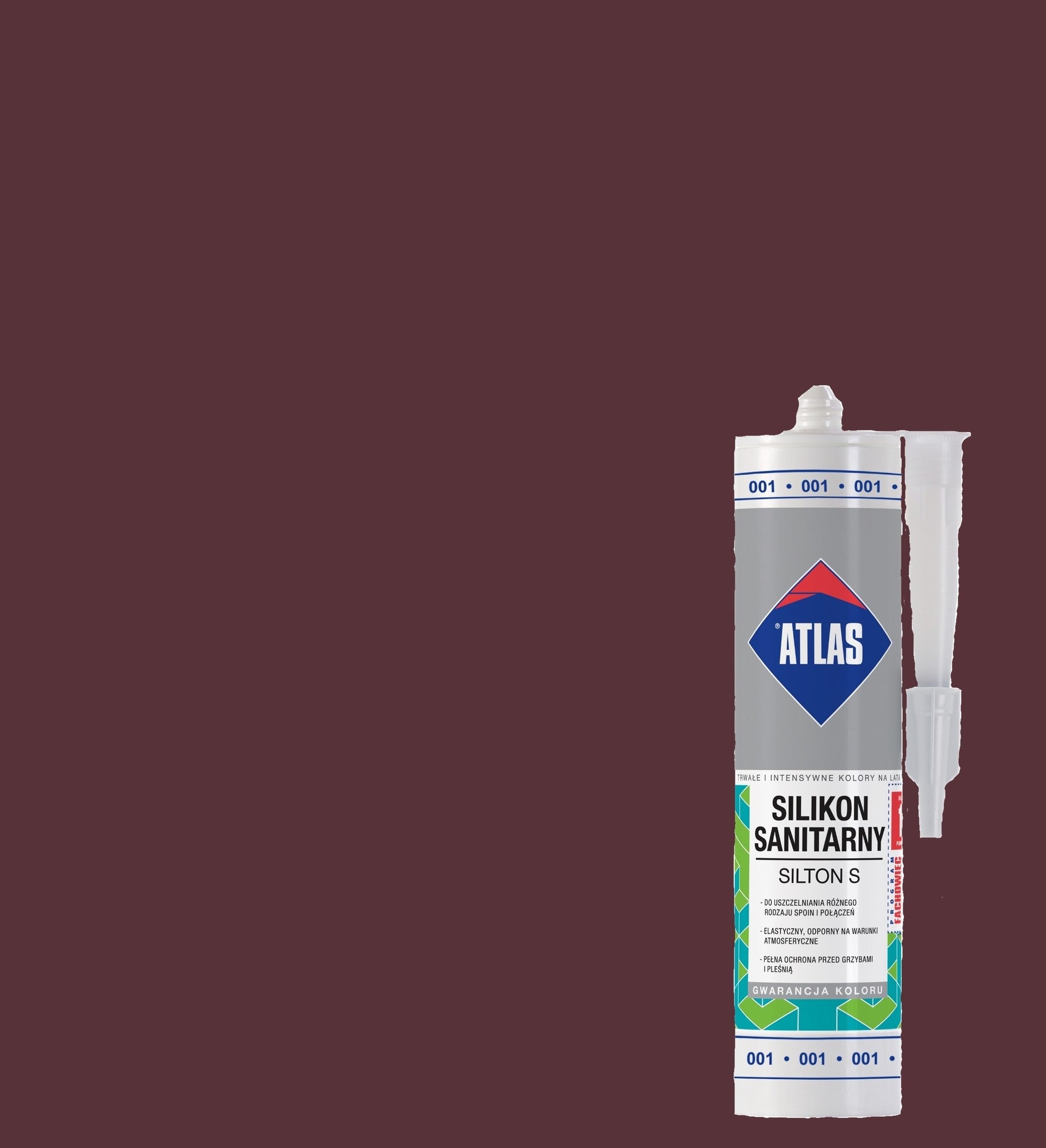 Silikon sanitarny Atlas 023 brązowy 280 ml 0