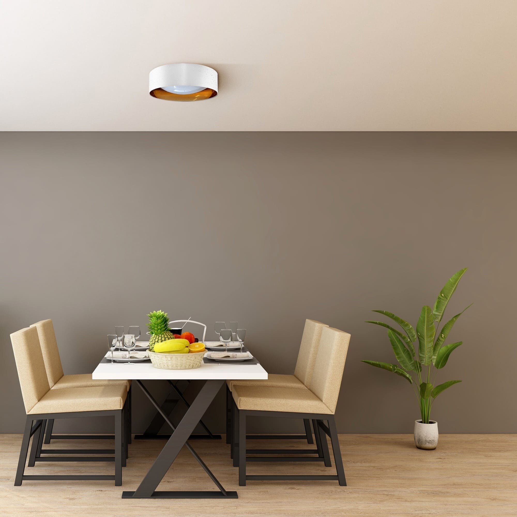 Plafon LED Tuluza 18W 1850lm, biało-złoty 2