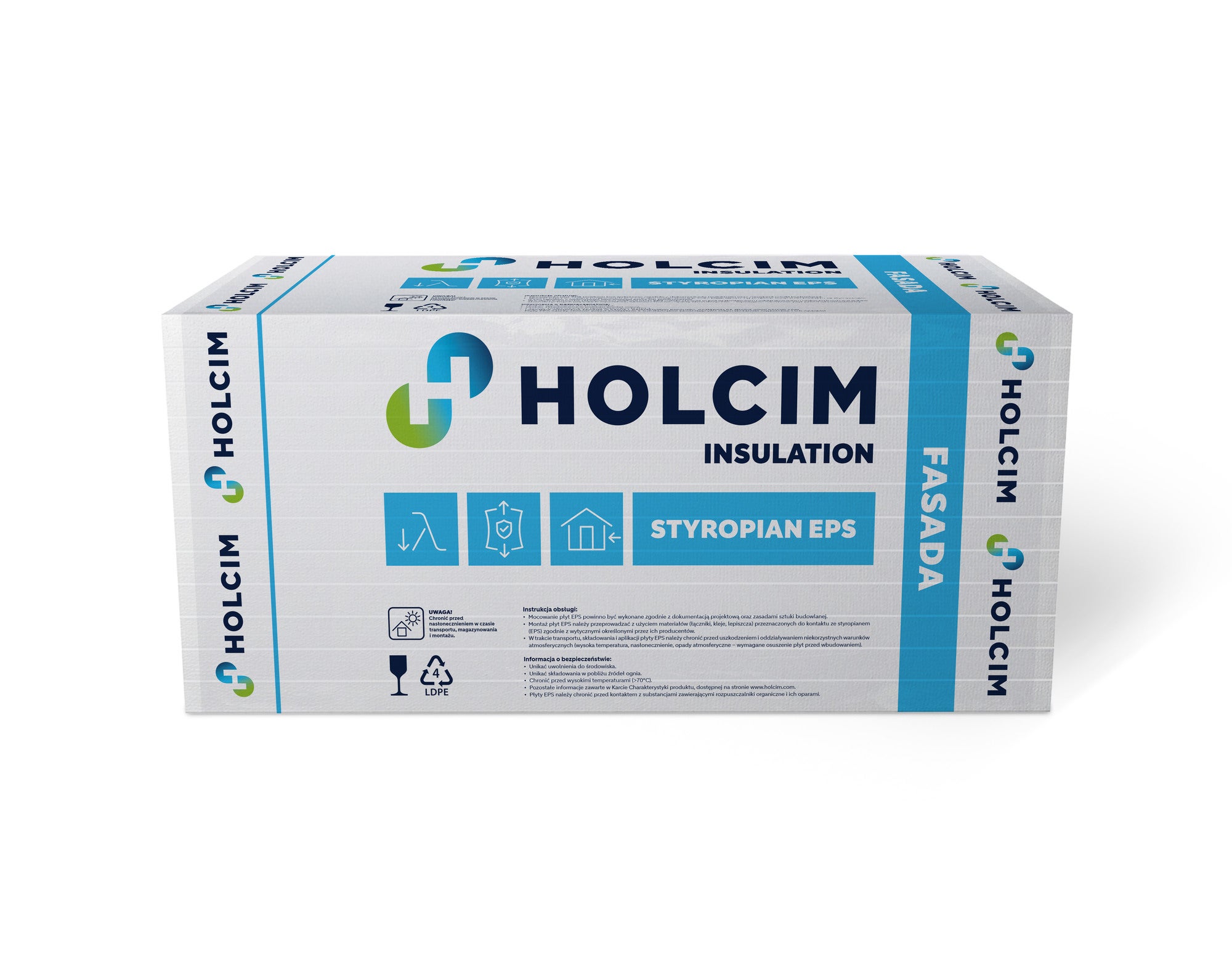 Styropian Holcim Fasada Pro 40 10 cm EPS 0.040 W/(mK) 3 m2