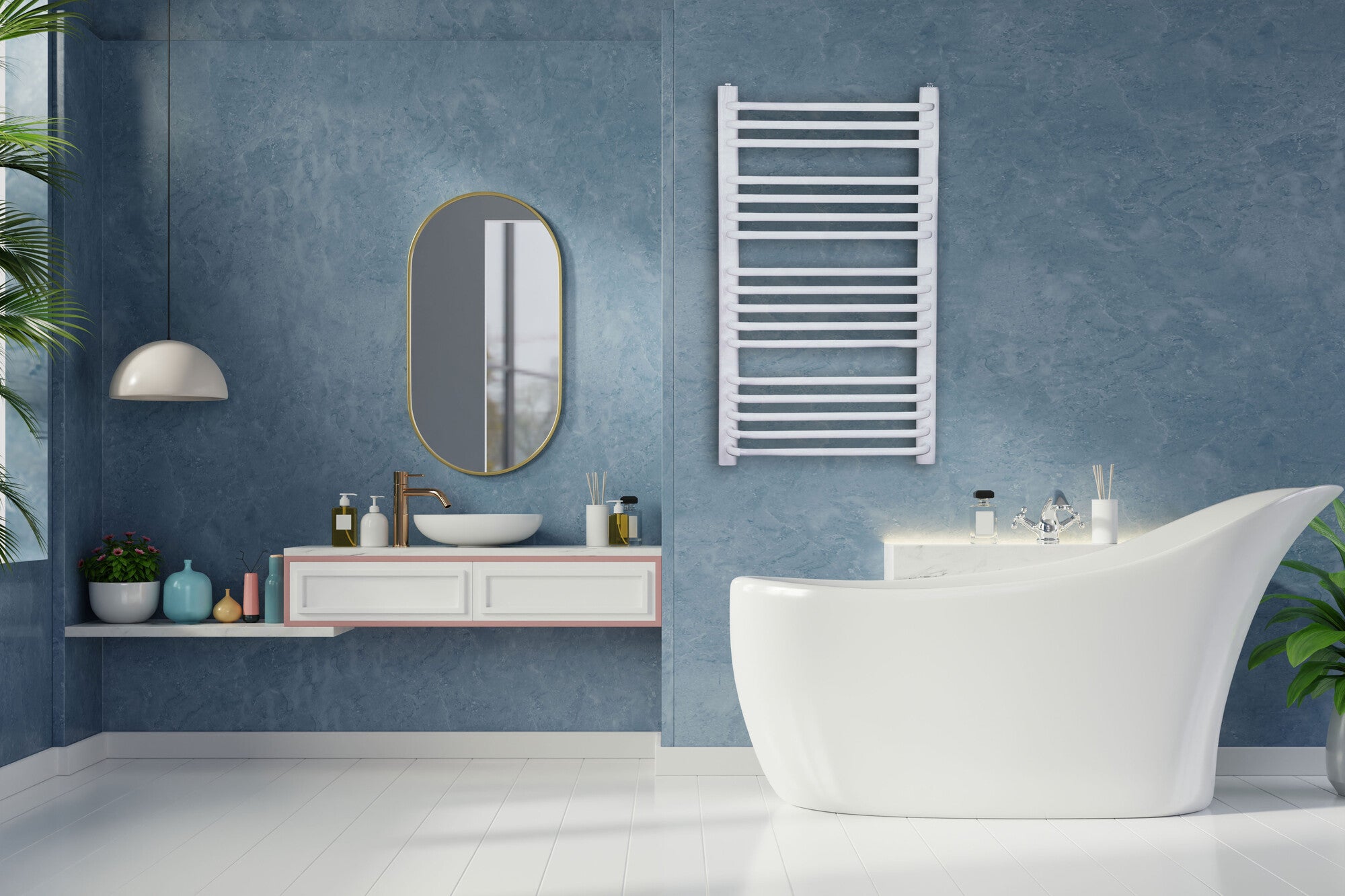 Grzejnik łazienkowy Parma 94x55 cm, biały 1