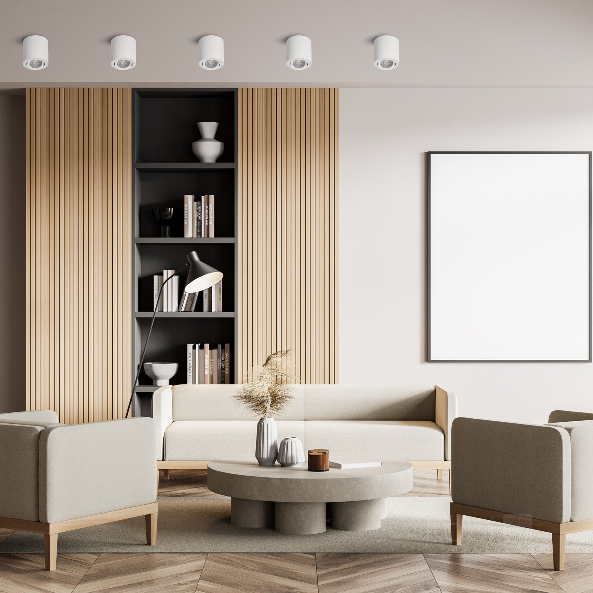 Oprawa natynkowa OH36 okrągła ruchoma biala  4