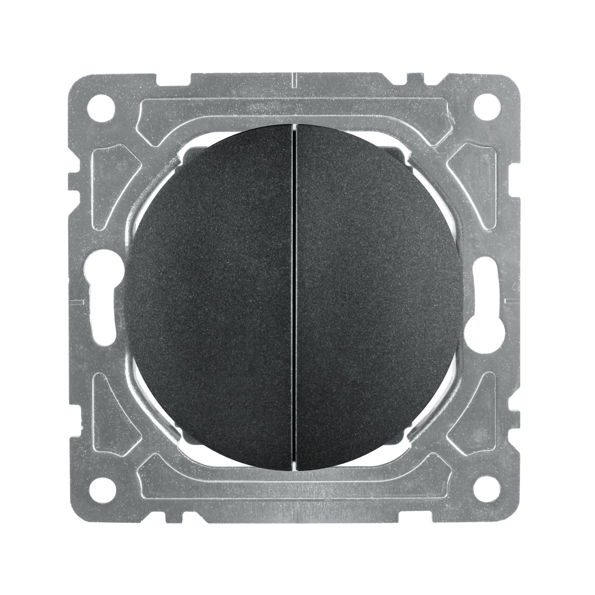 Oval czarny łącznik podwójny