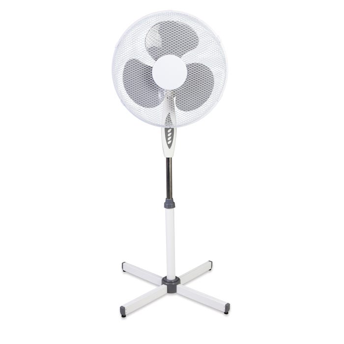 Wentylator stojący 40W średnica 40cm z pilotem bialy