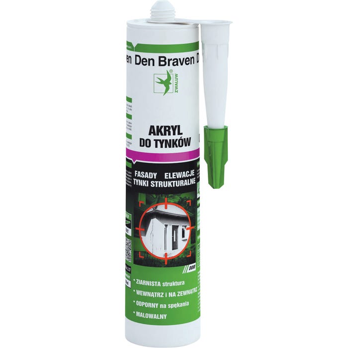 Akryl do tynków Den Braven biały 280ml