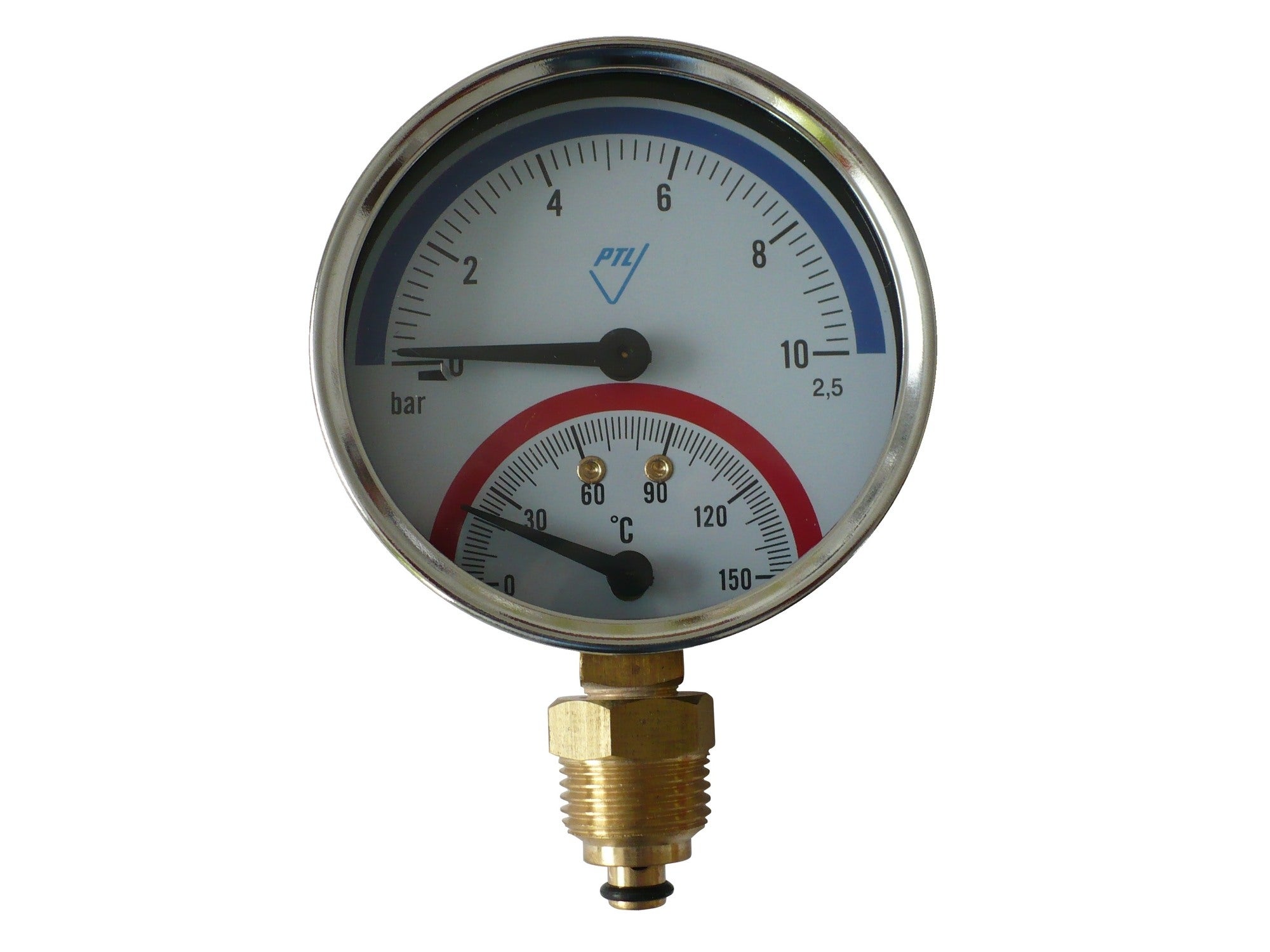 Termomanometr M80 0-10 bar, pionowy