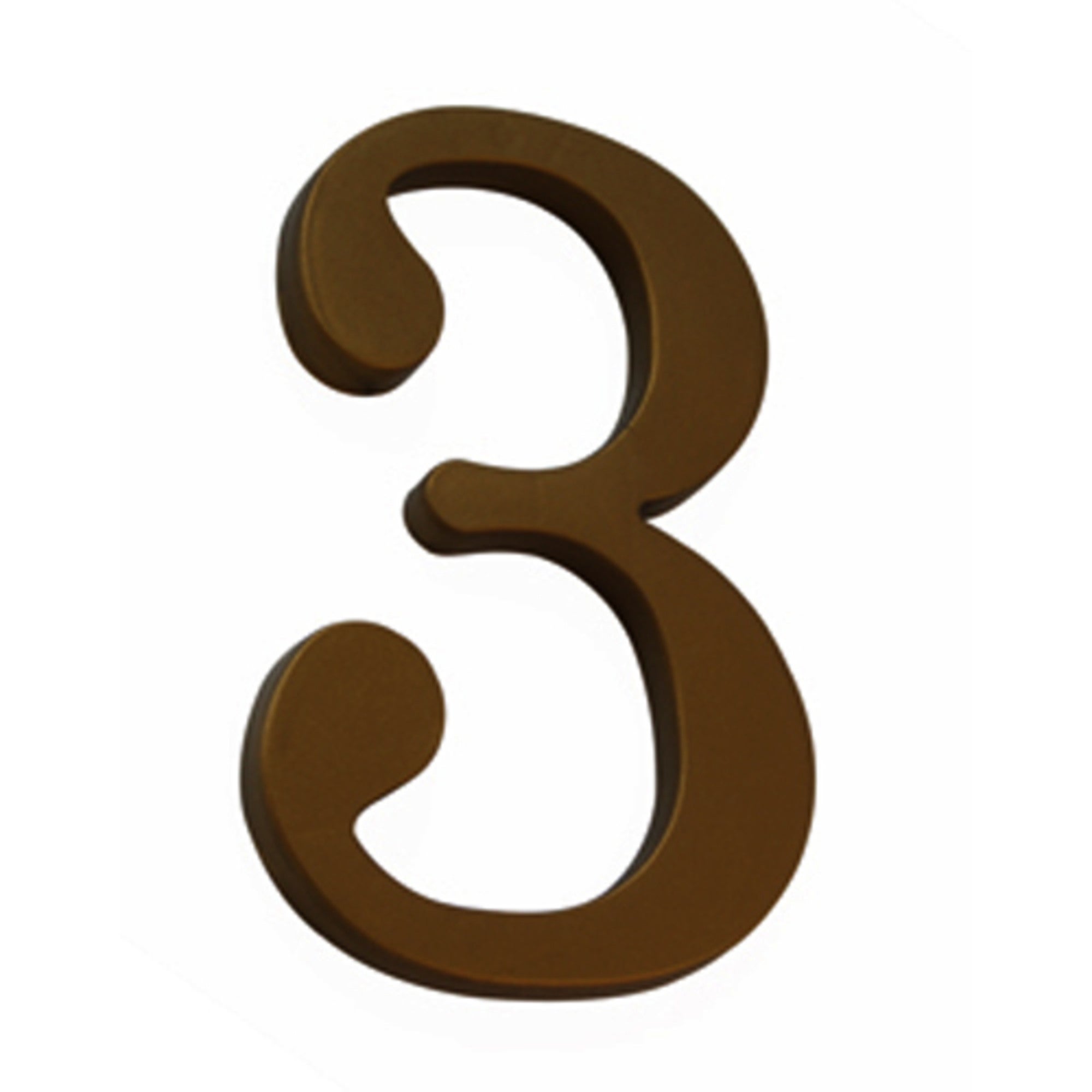 Cyfra 3 przybijana brąz 180 mm