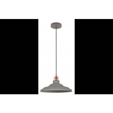 Oprawa sufitowa LORET L 1x E27, szary, średnica 34,8cm, materiał metal