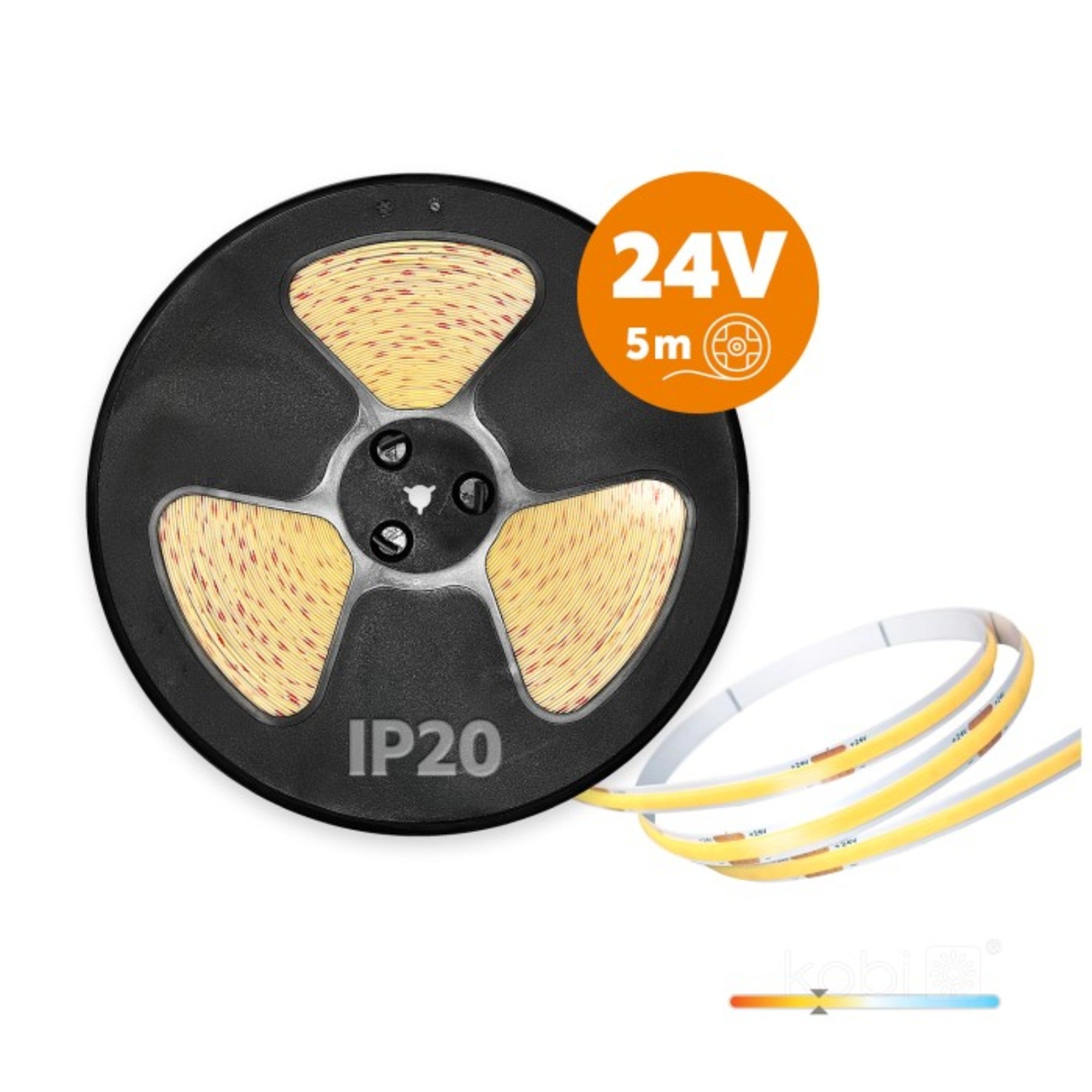 Taśma LED 24V COB 10W 920LM/M 3000K IP20 5m KO