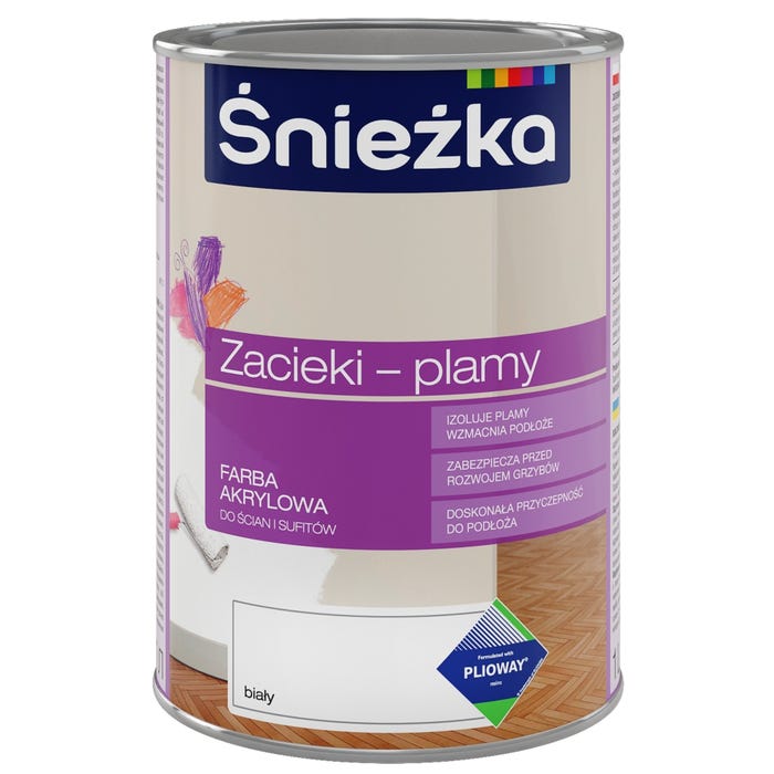 Farba Śnieżka Zacieki-plamy biały 1l