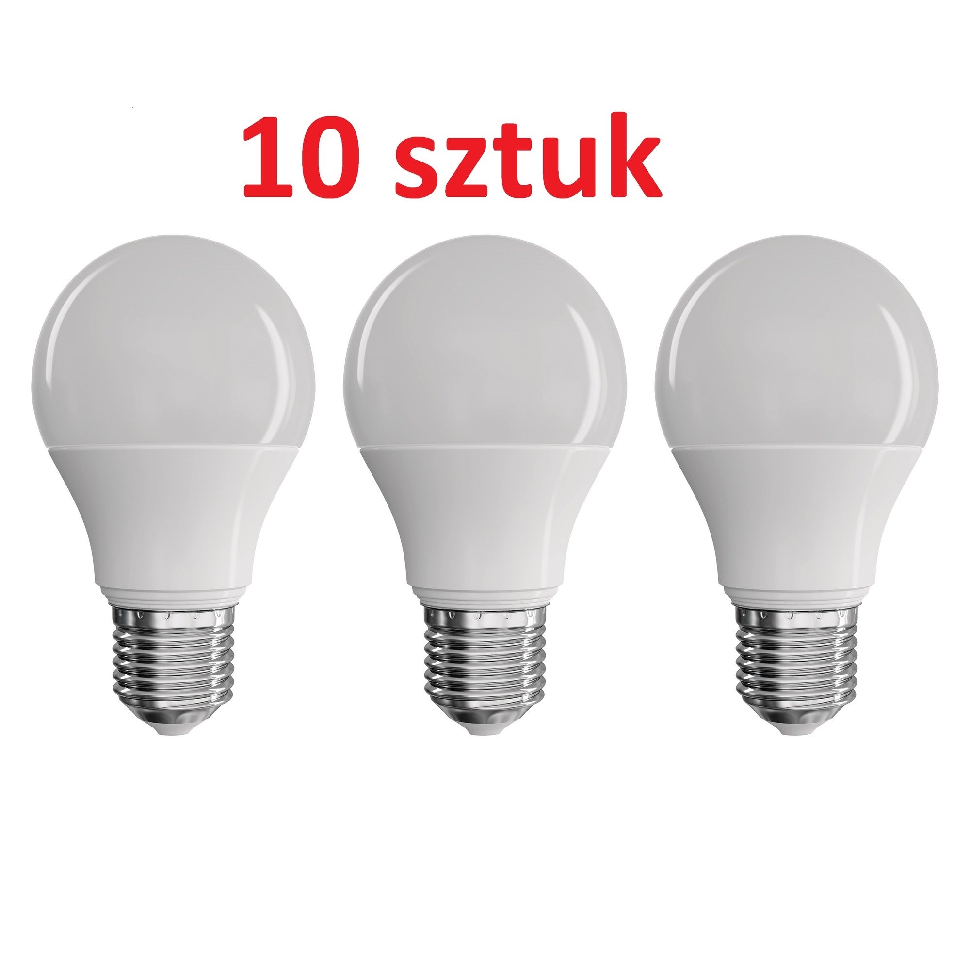 10x Żarówka LED 8,5W E27 806lm bańka A60 barwa zimna 6500K