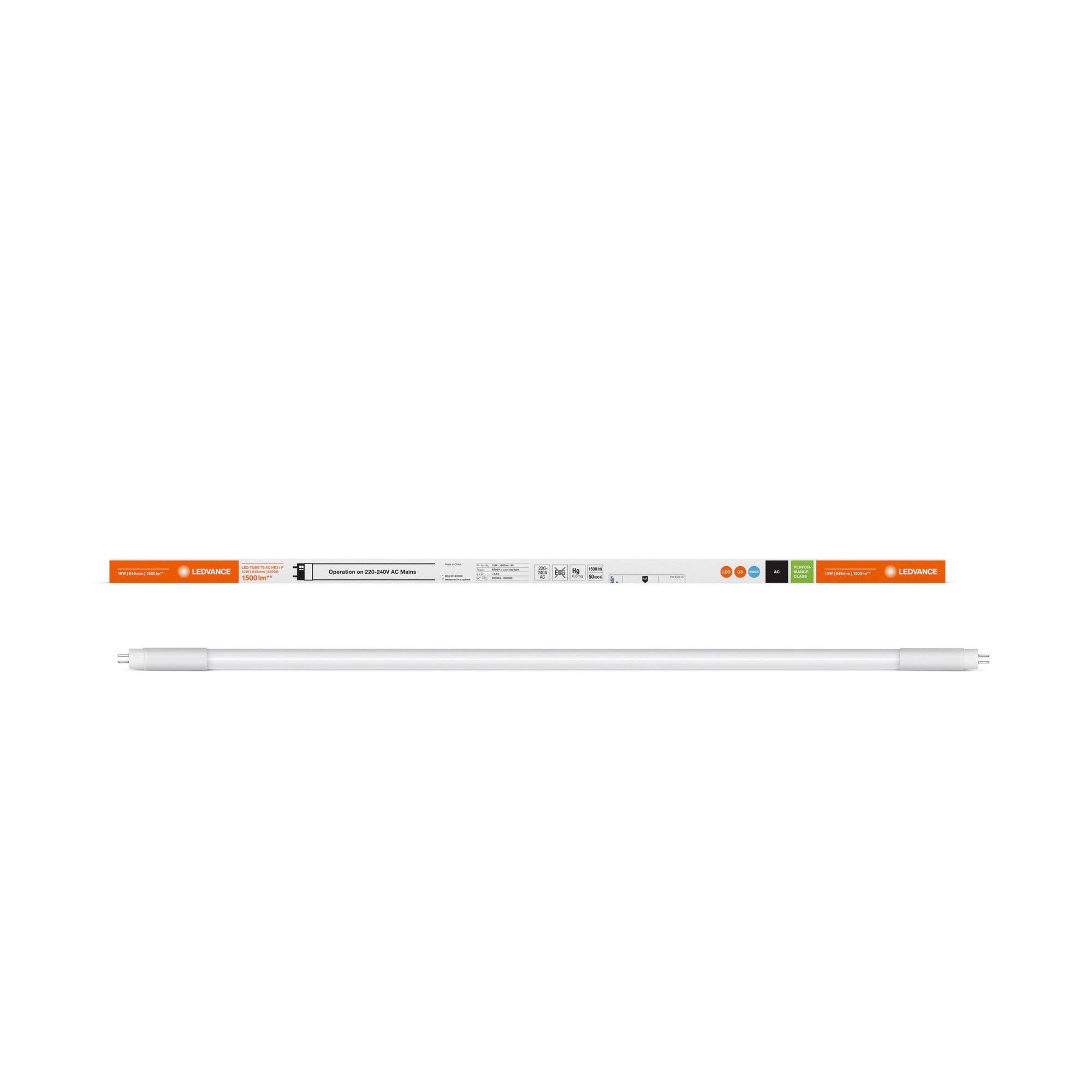Świetlówka LED T5 zamiennik linia High Efficiency, 10W, 1500Lm, 6500K, długość 85cm, 5 lat gwarancji, LEDVANCE